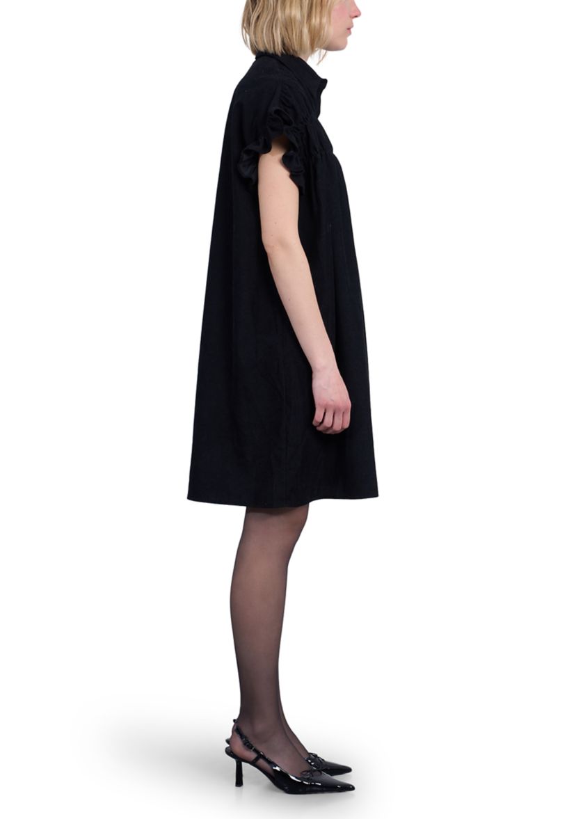 Womens Smocked Corduroy Dress