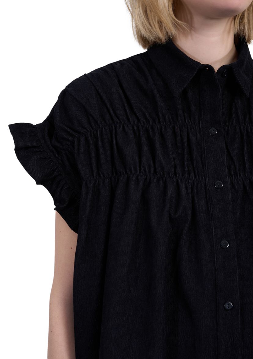 Womens Smocked Corduroy Dress