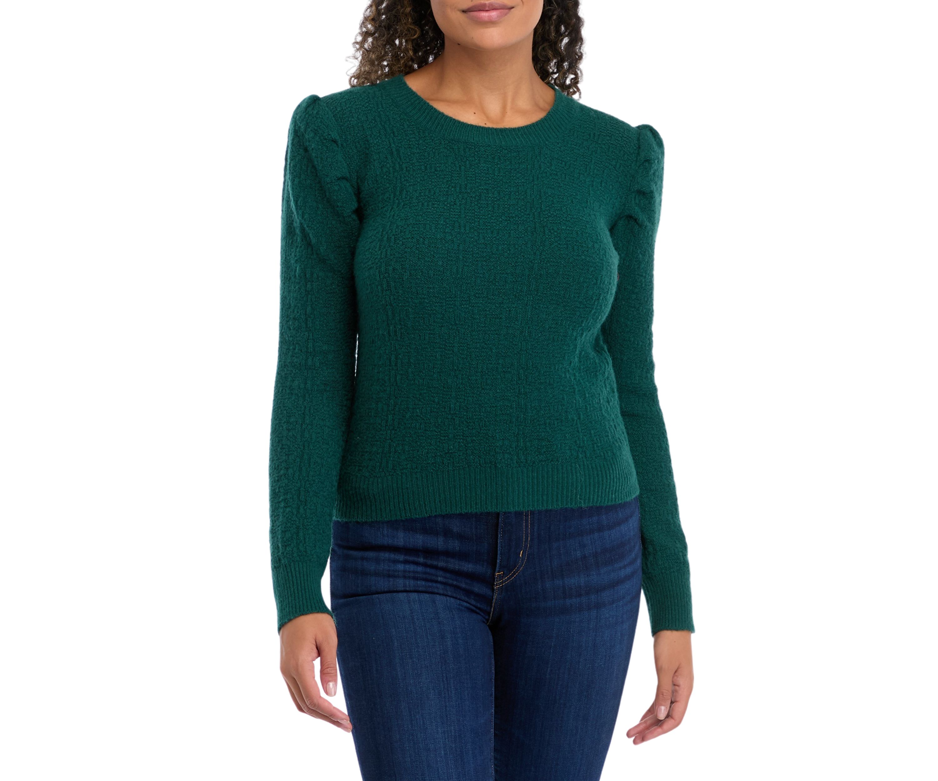 Womens Puff Sleeve Sweater 