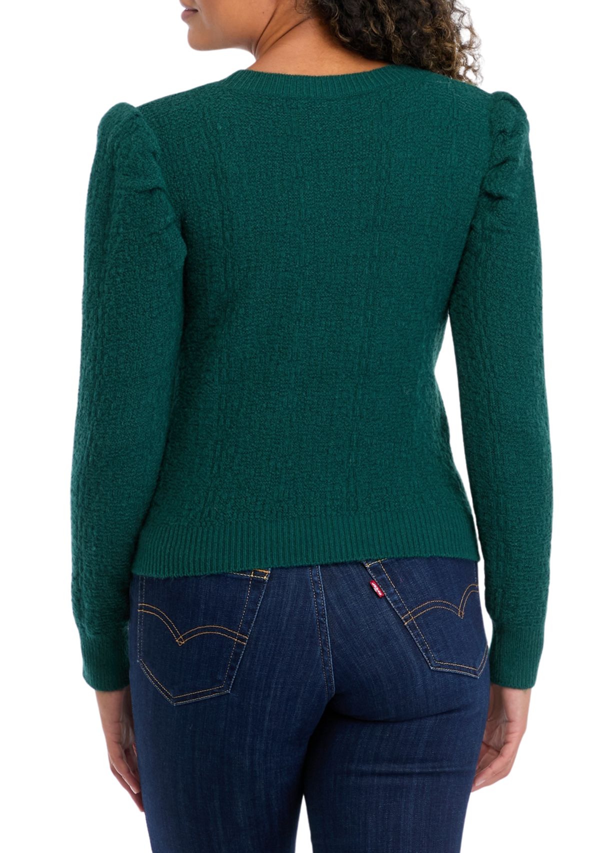 Womens Puff Sleeve Sweater 