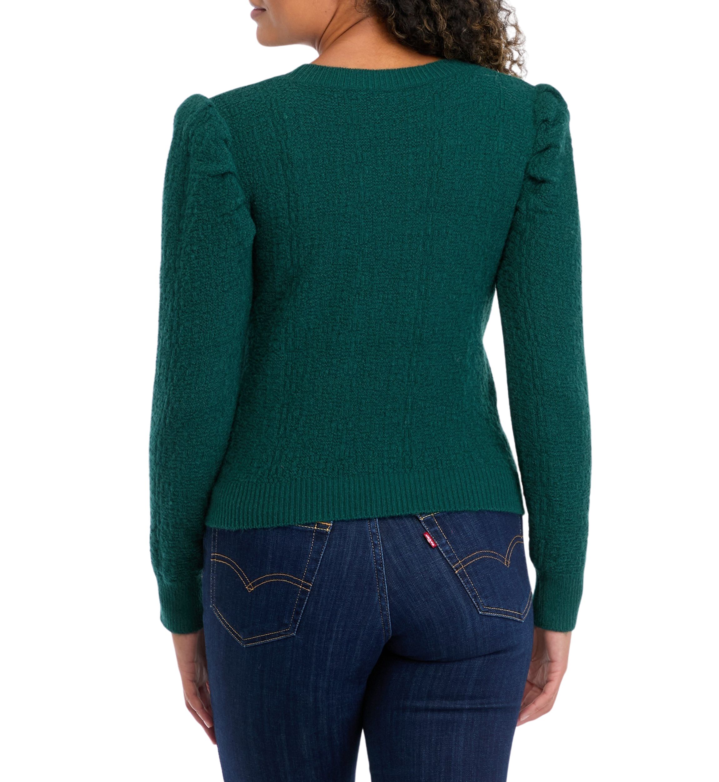 Womens Puff Sleeve Sweater 