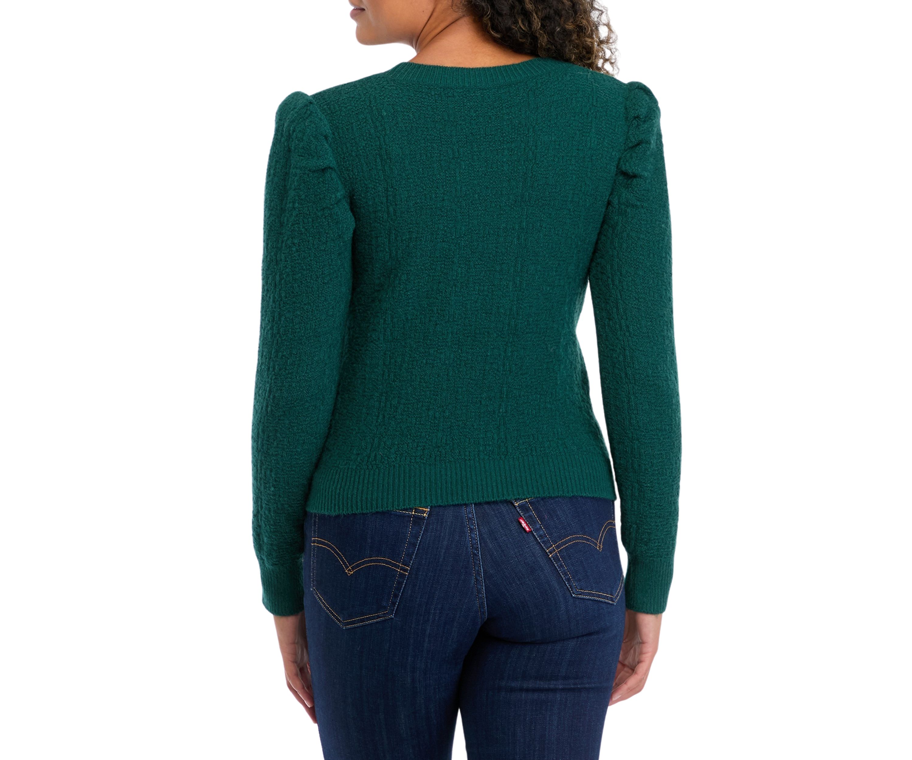 Womens Puff Sleeve Sweater 