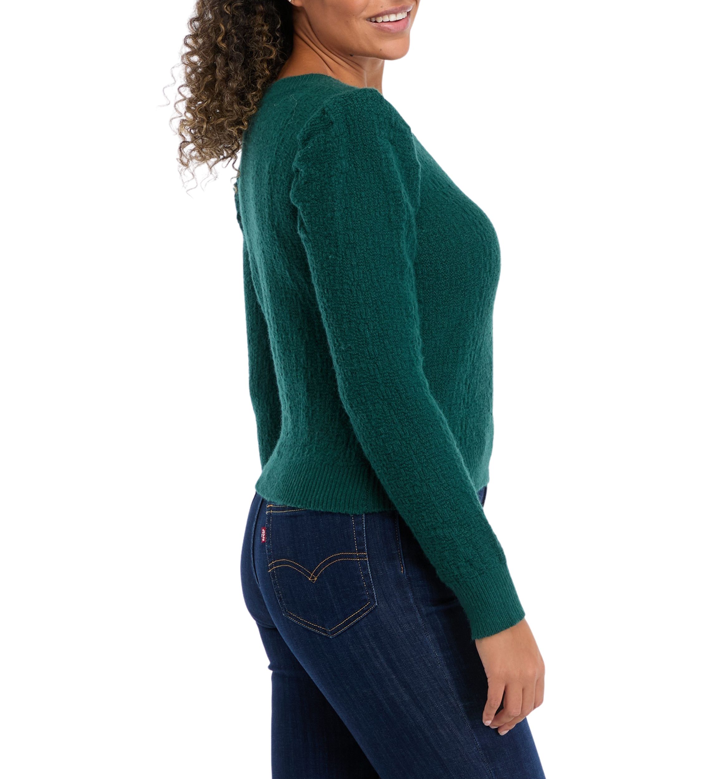 Womens Puff Sleeve Sweater 