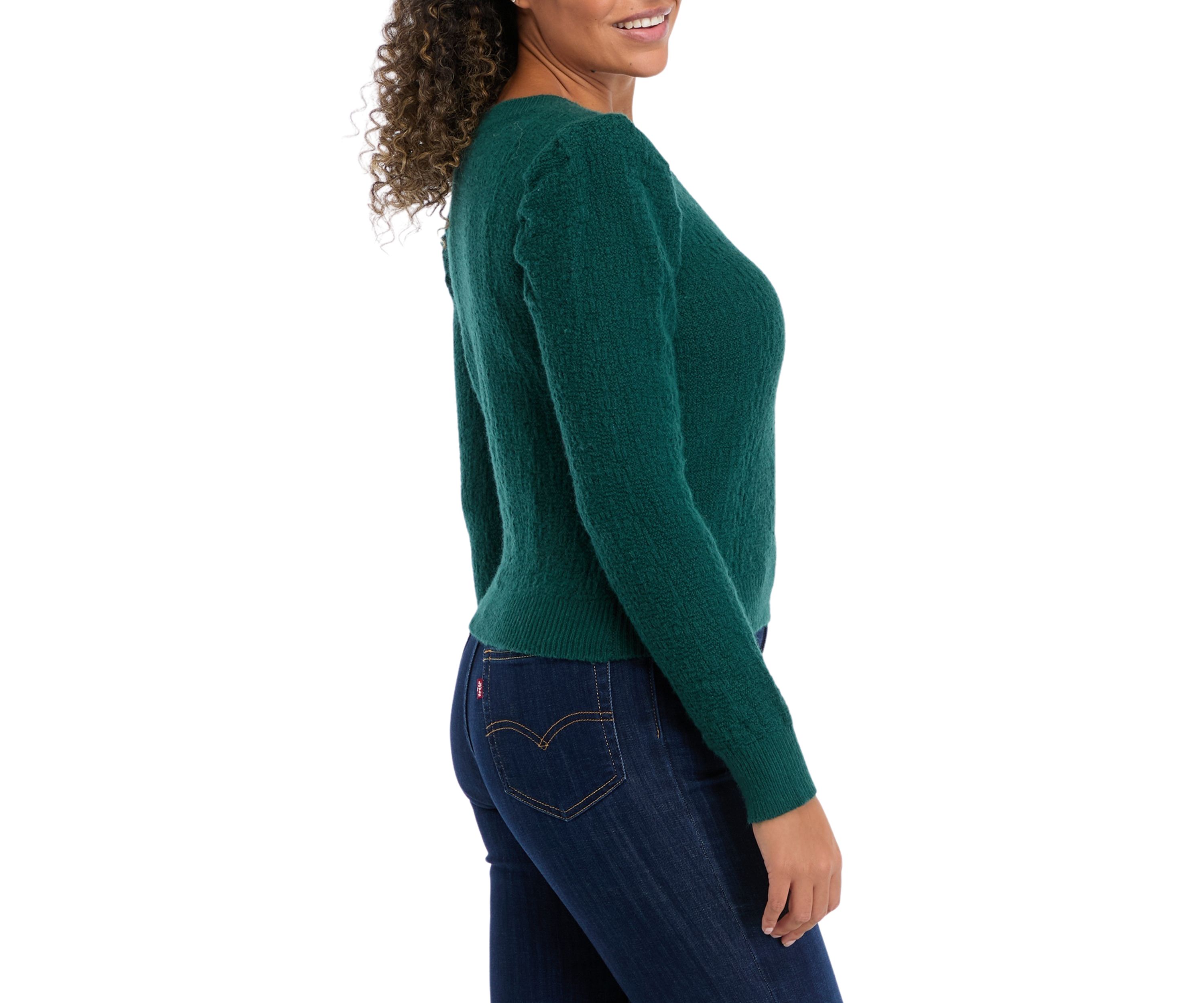 Womens Puff Sleeve Sweater 