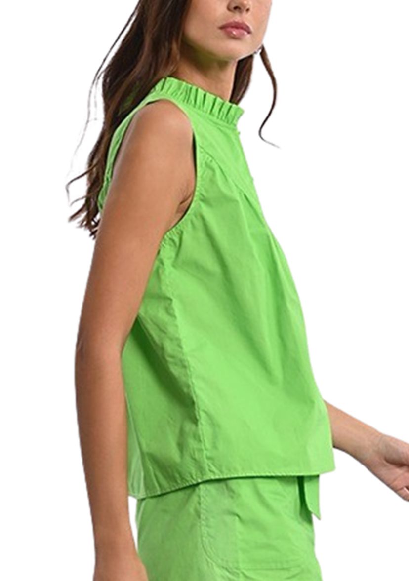 Womens Sleeveless Woven Shirt