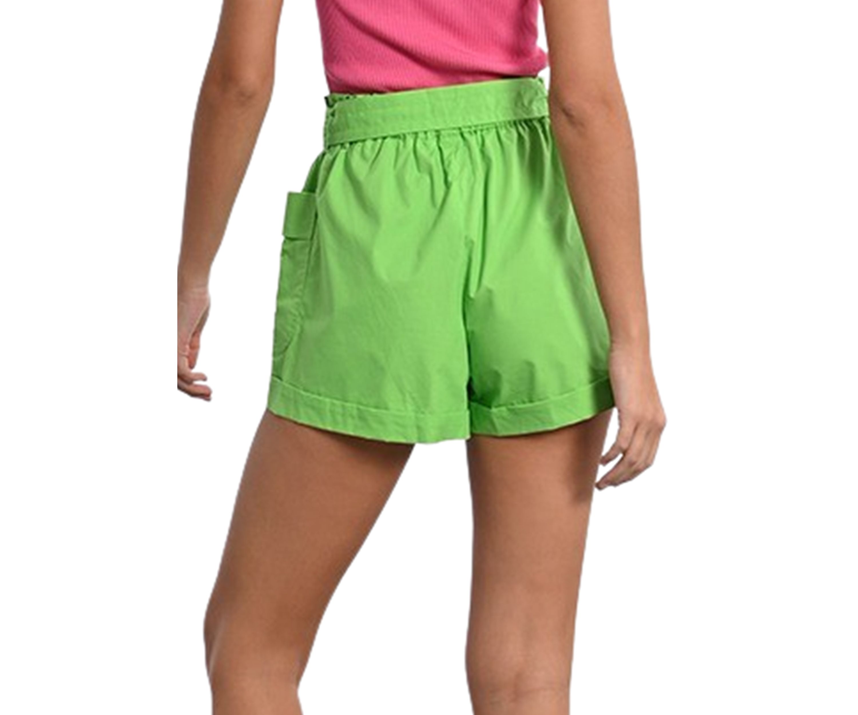 Womens Tie Waist Woven Shorts
