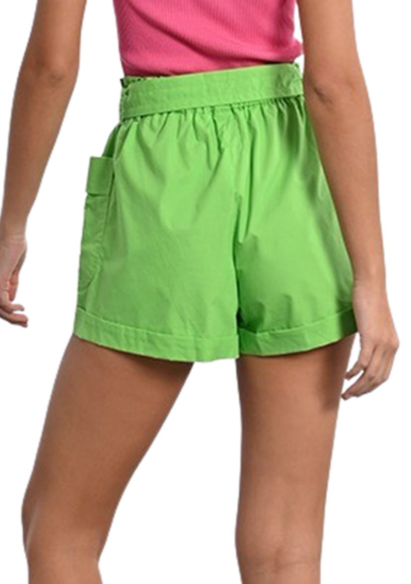 Womens Tie Waist Woven Shorts