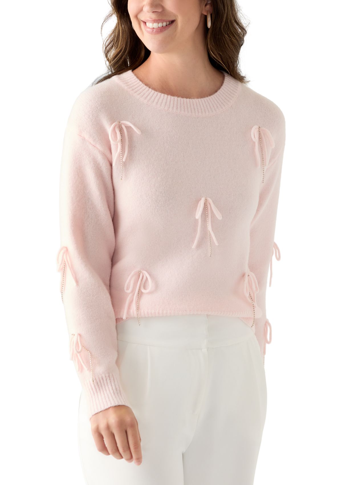 Womens 3D Bow Sweater