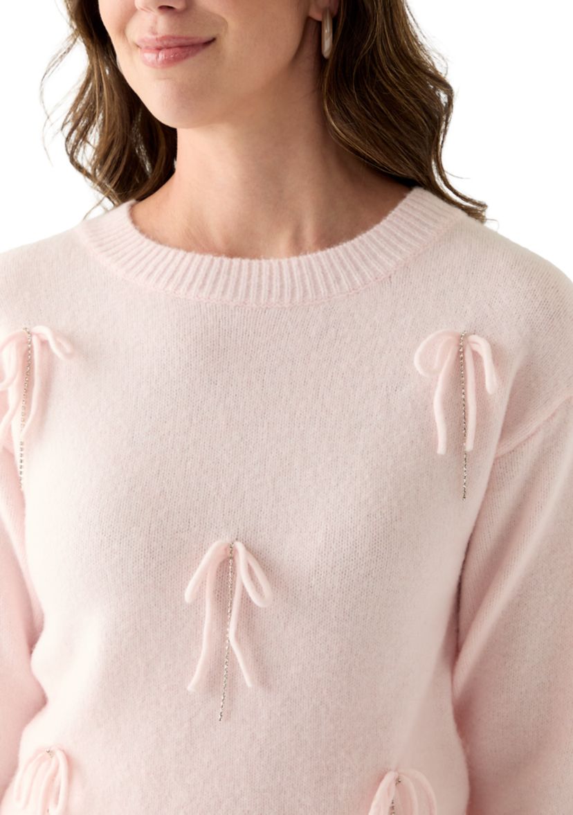 Womens 3D Bow Sweater