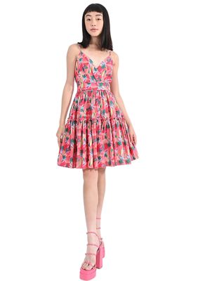 Women's Printed Tie Back Dress