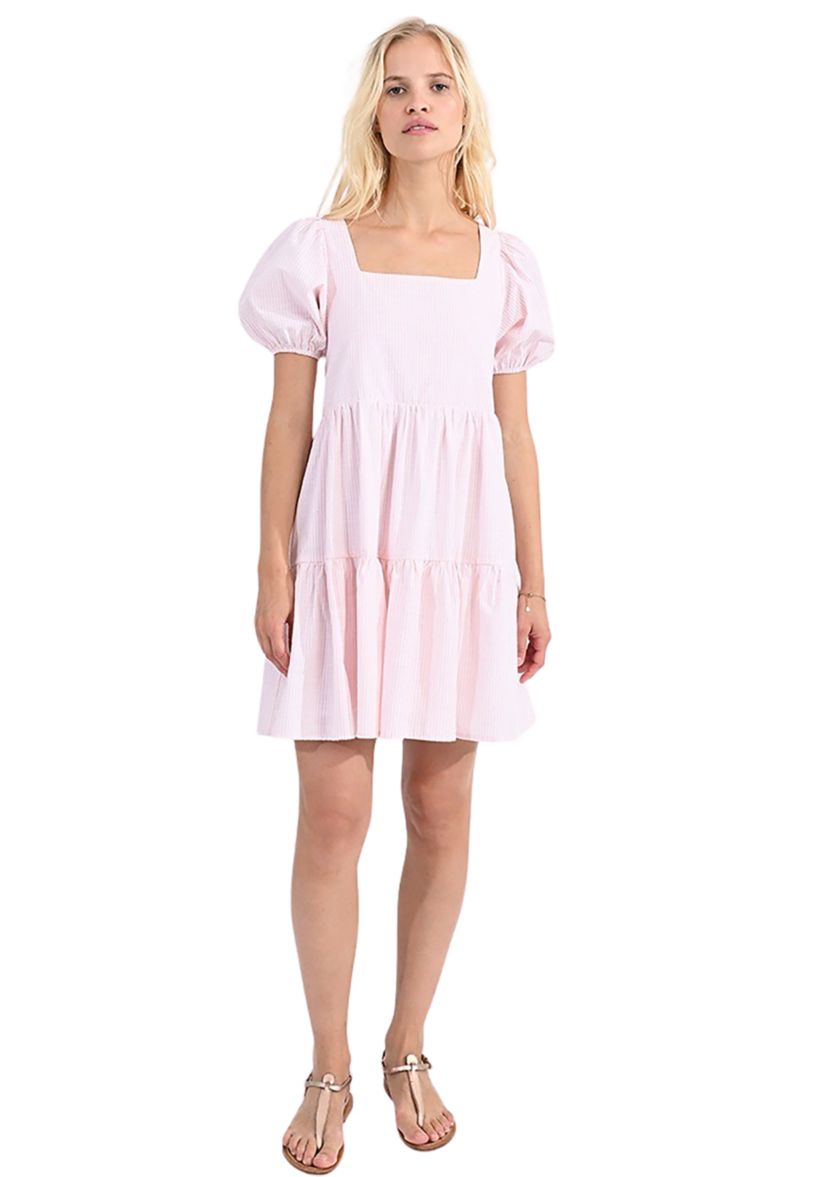Womens Yarn Dyed Stripe Dress