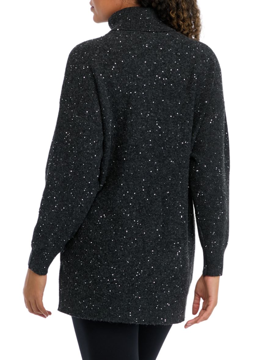 Womens Sequin Tunic Sweater 