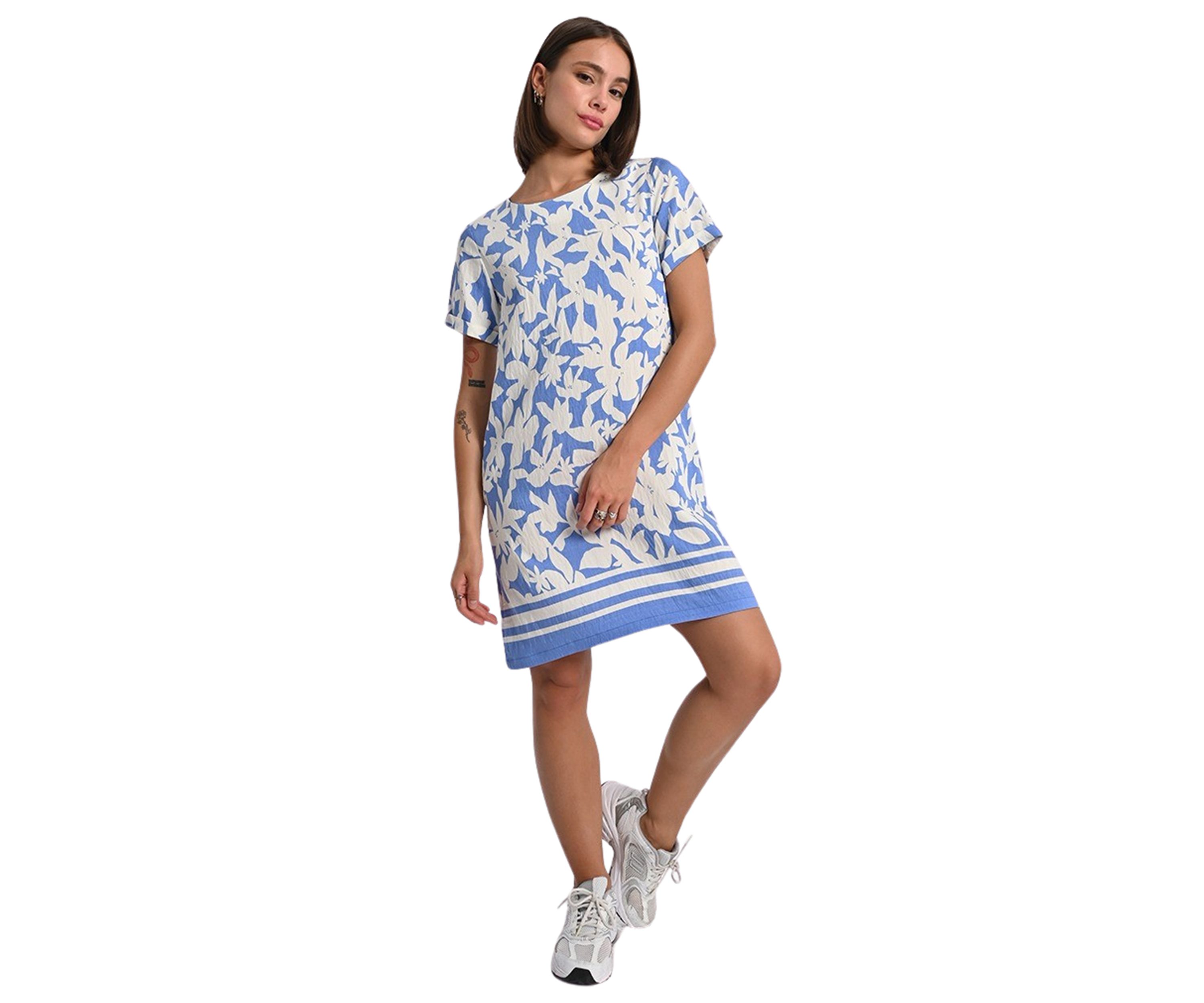Womens Printed Shift Dress