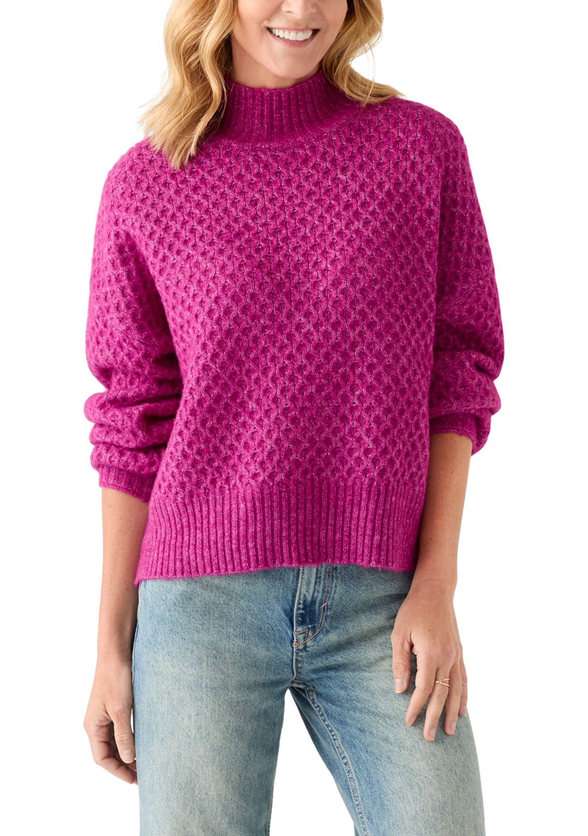 Womens Mini Cable Sweater 