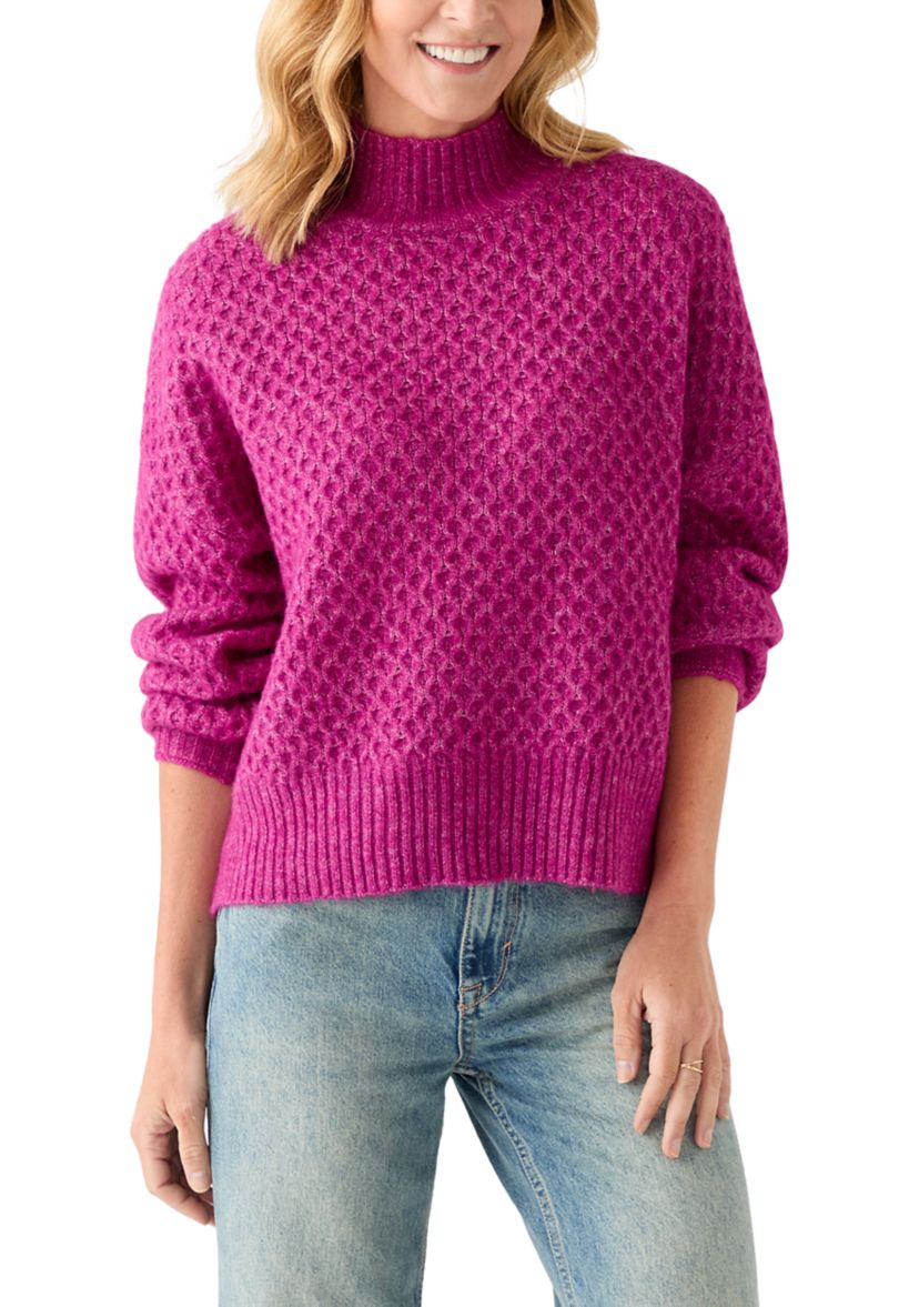 Womens Mini Cable Sweater 