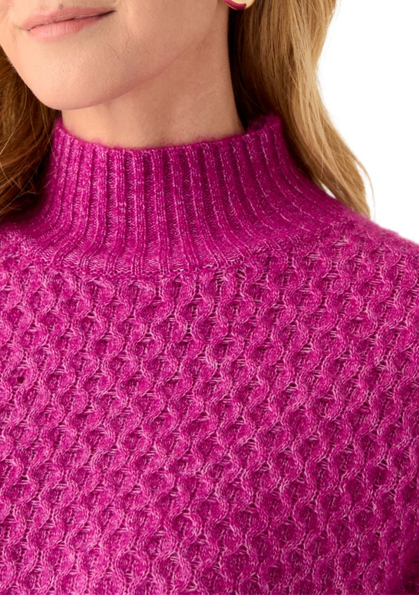 Womens Mini Cable Sweater 