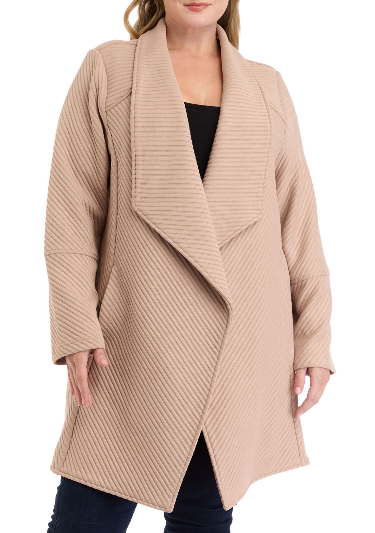 Plus Size Asymmetrical Cardigan
