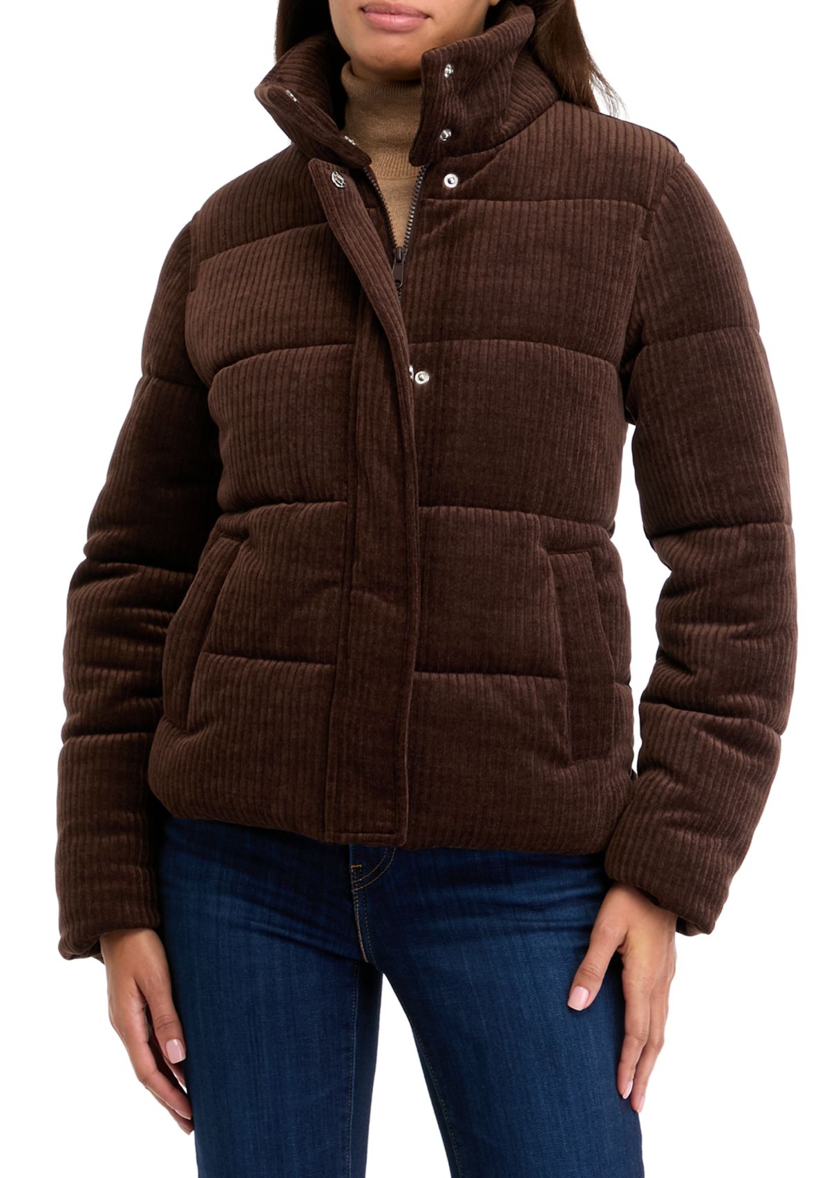 Womens Corduroy Puffer