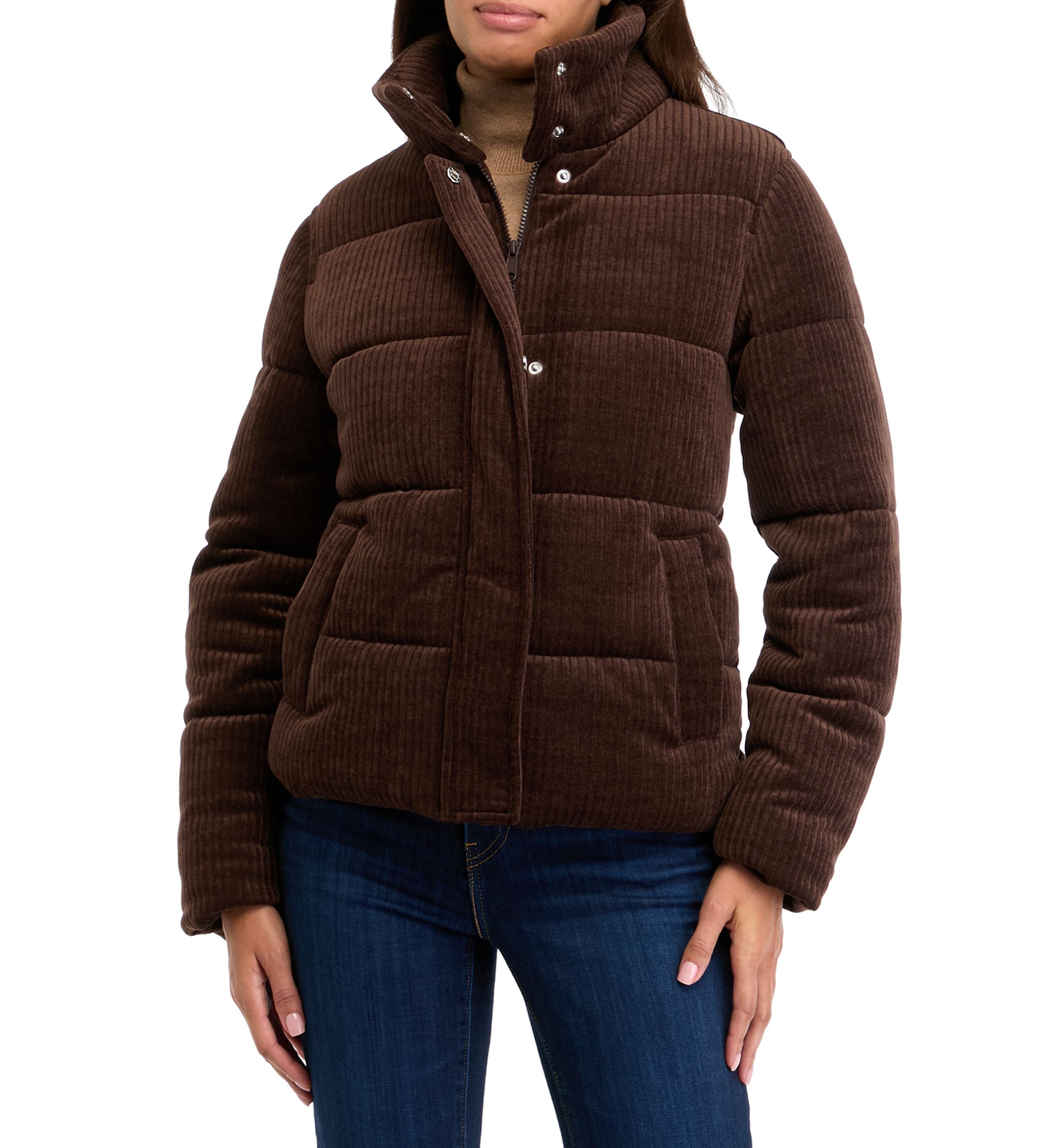 Womens Corduroy Puffer