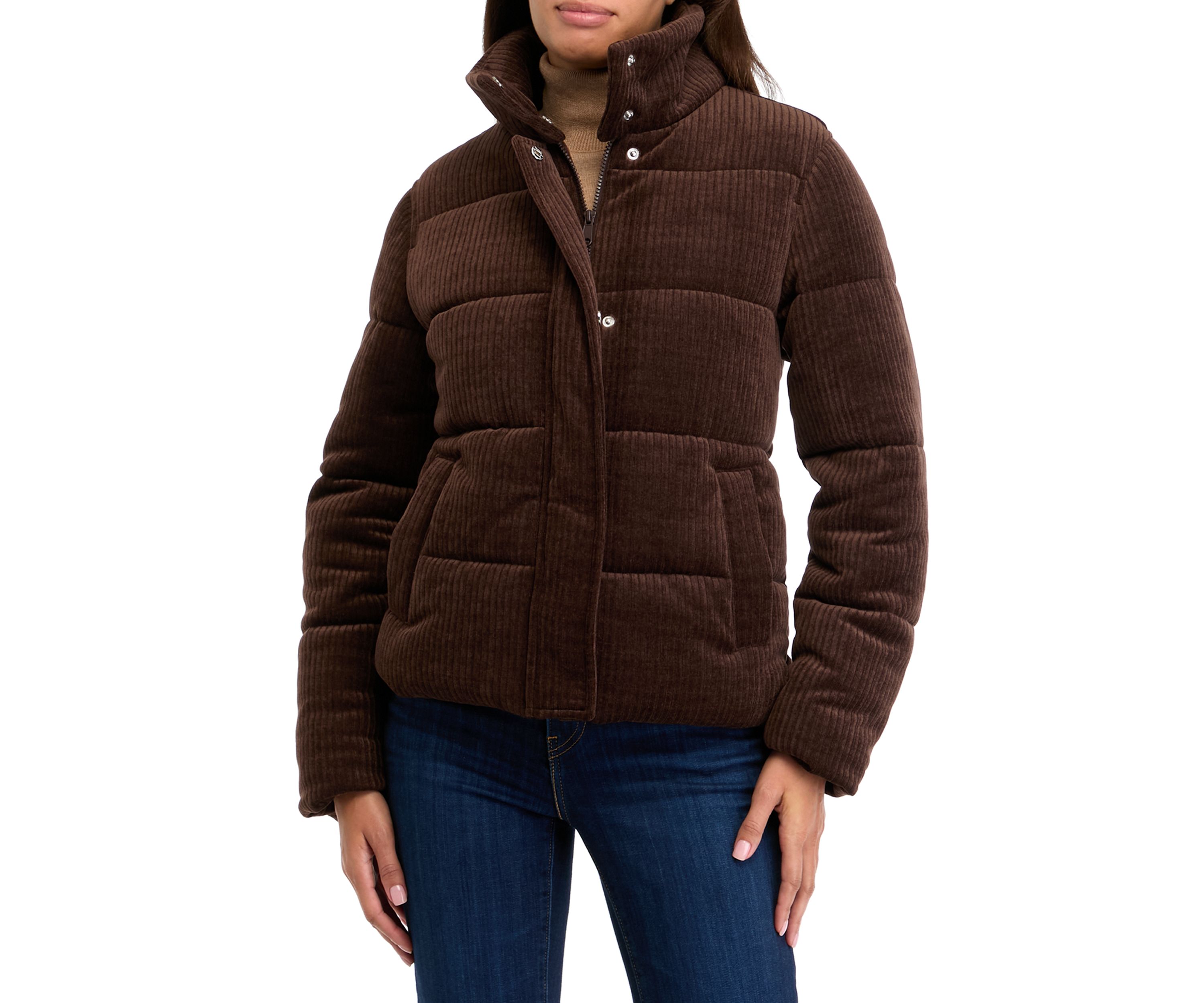 Womens Corduroy Puffer