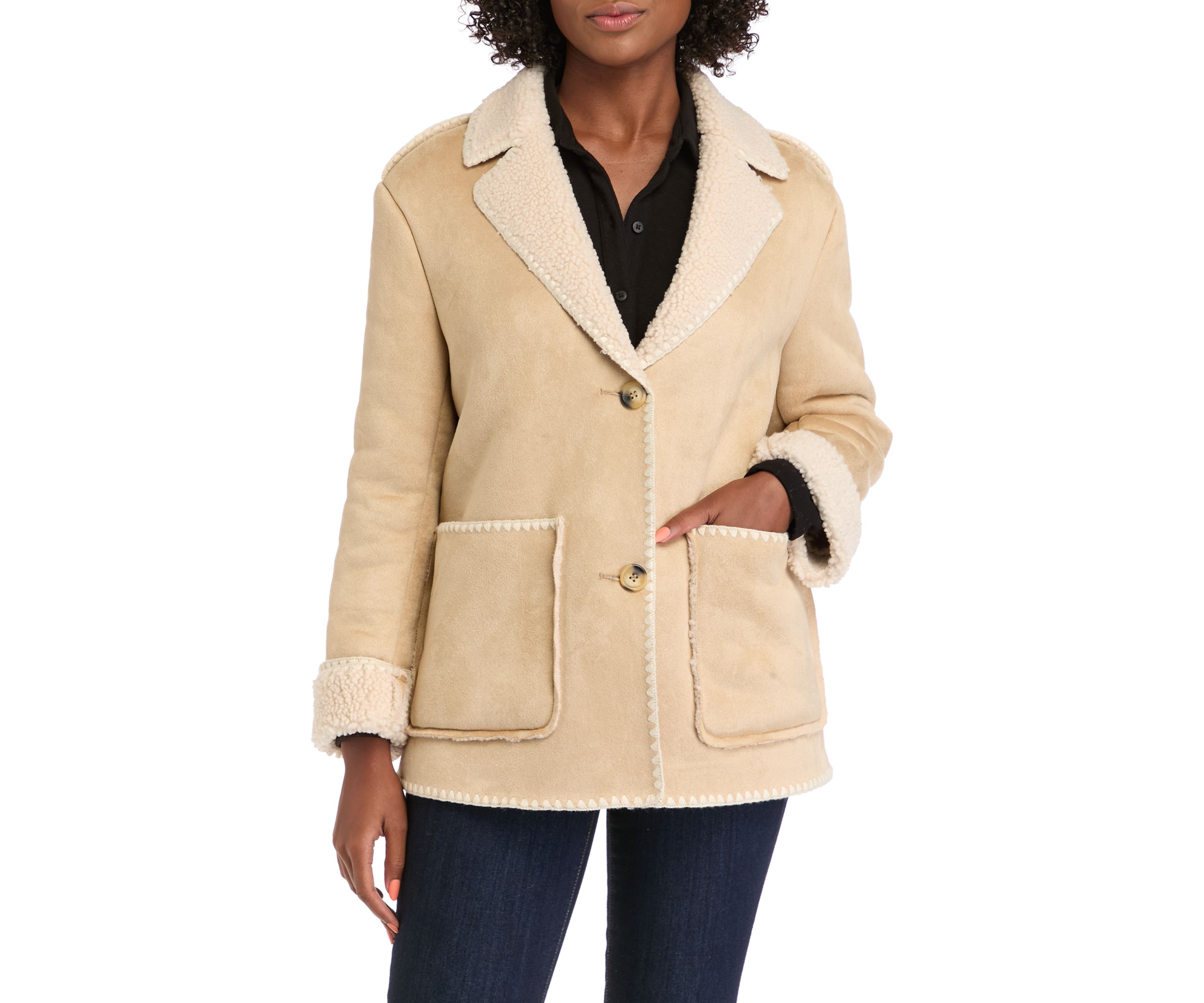 Womens Sherpa Collar Jacket