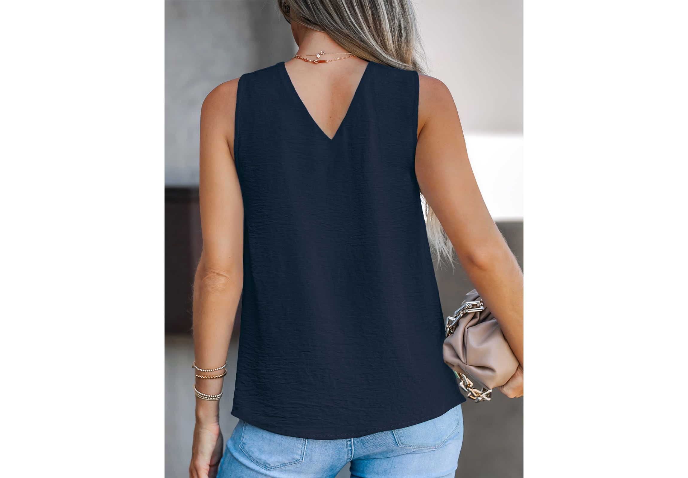 Cupshe Women's Chic Navy Cross-Front Tank Top | Belk