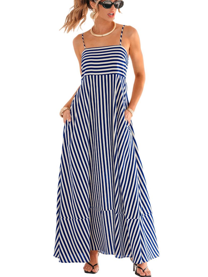 flowy striped dress Simmons Striped Maxi Dress main image 1