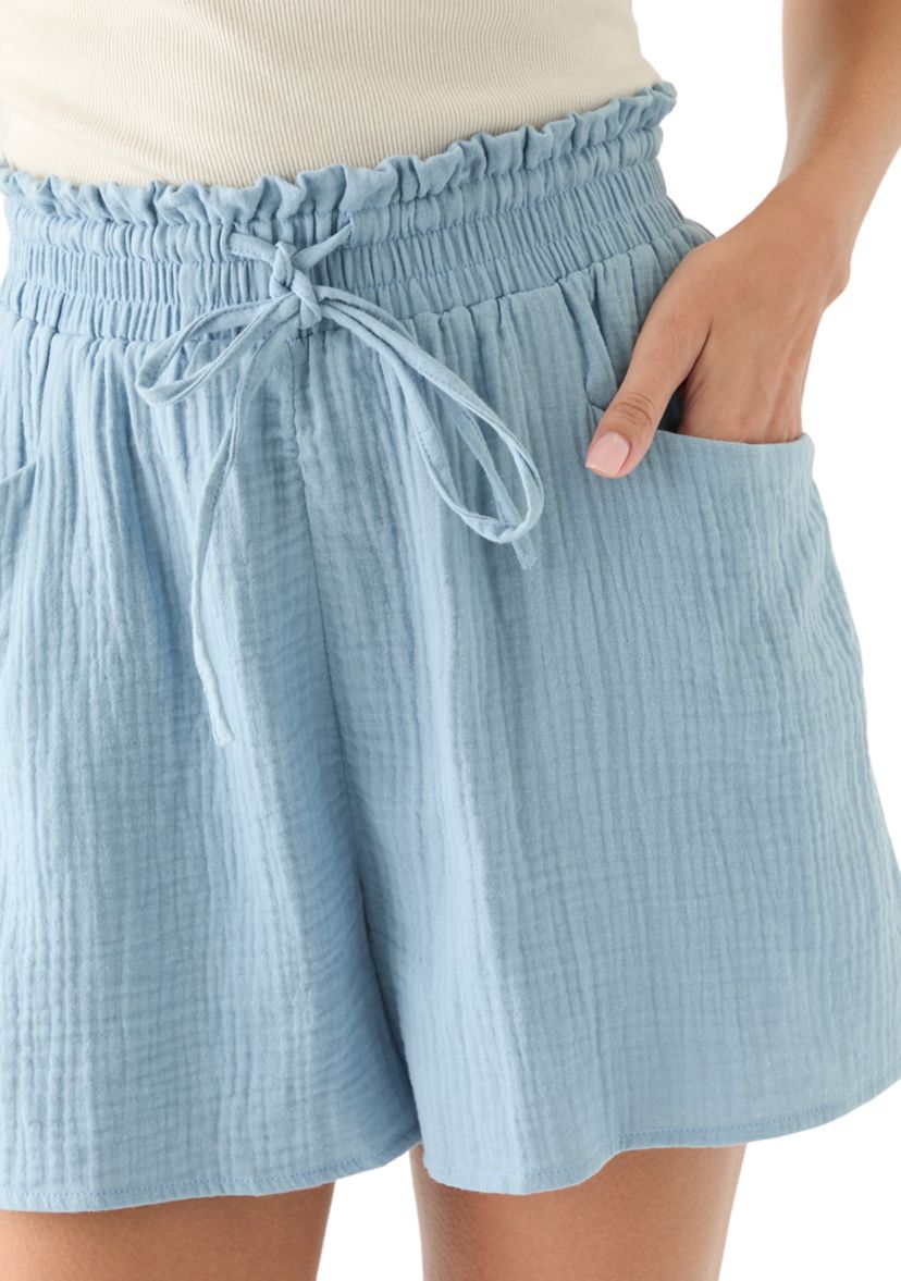 Womens Cotton Pull On Shorts with Drawstring