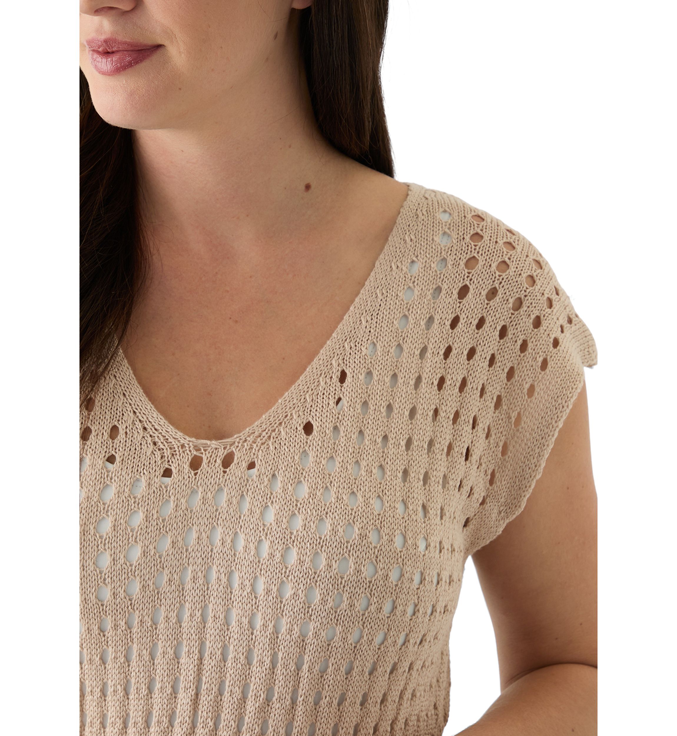 Open Knit Swim Coverup