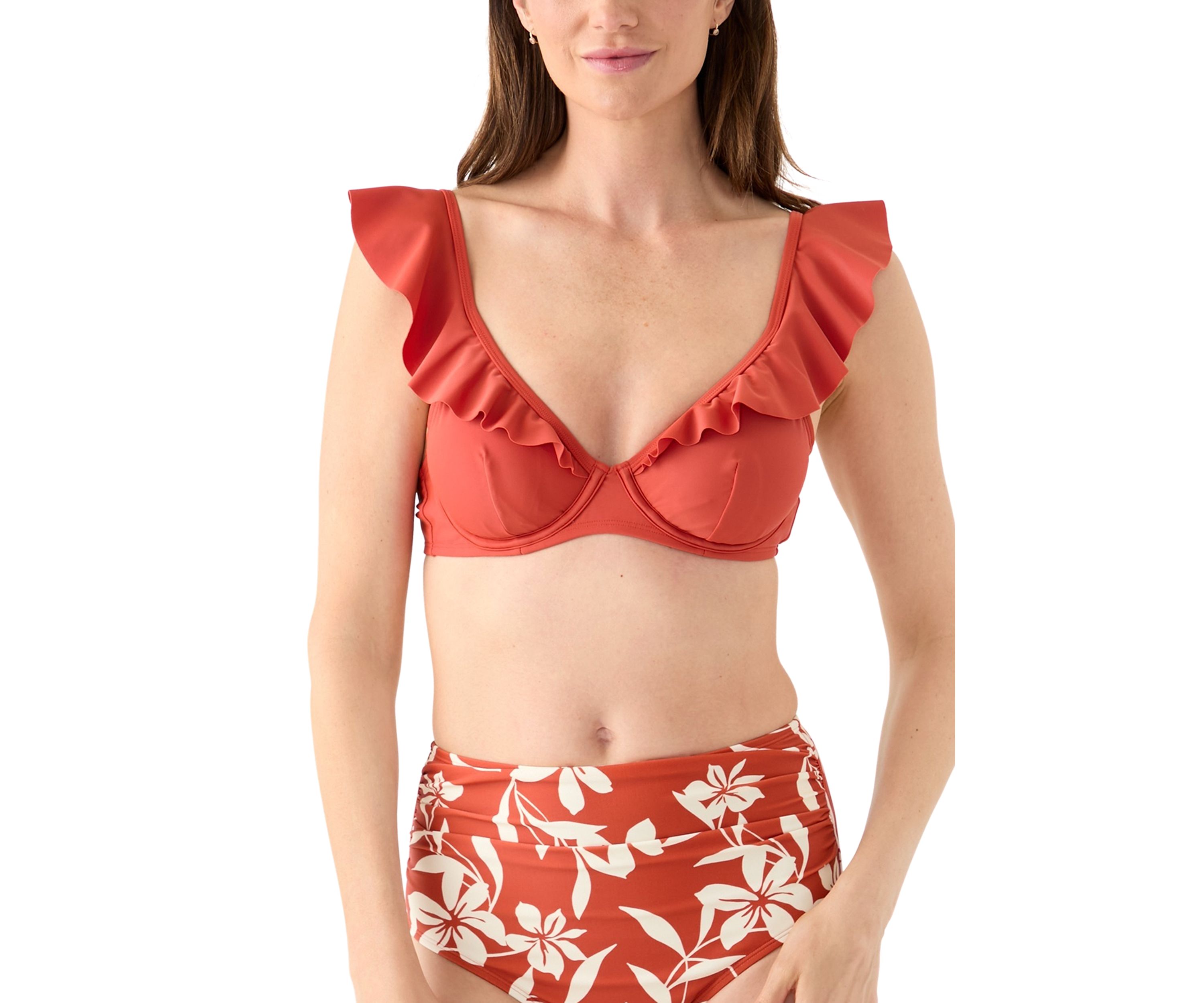 Ruffle Underwire Bikini Swim Top