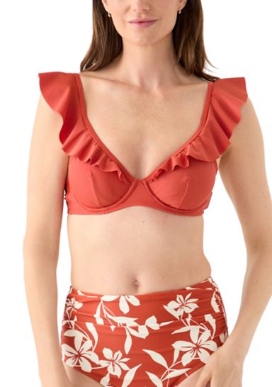 Ruffle Underwire Bikini Swim Top