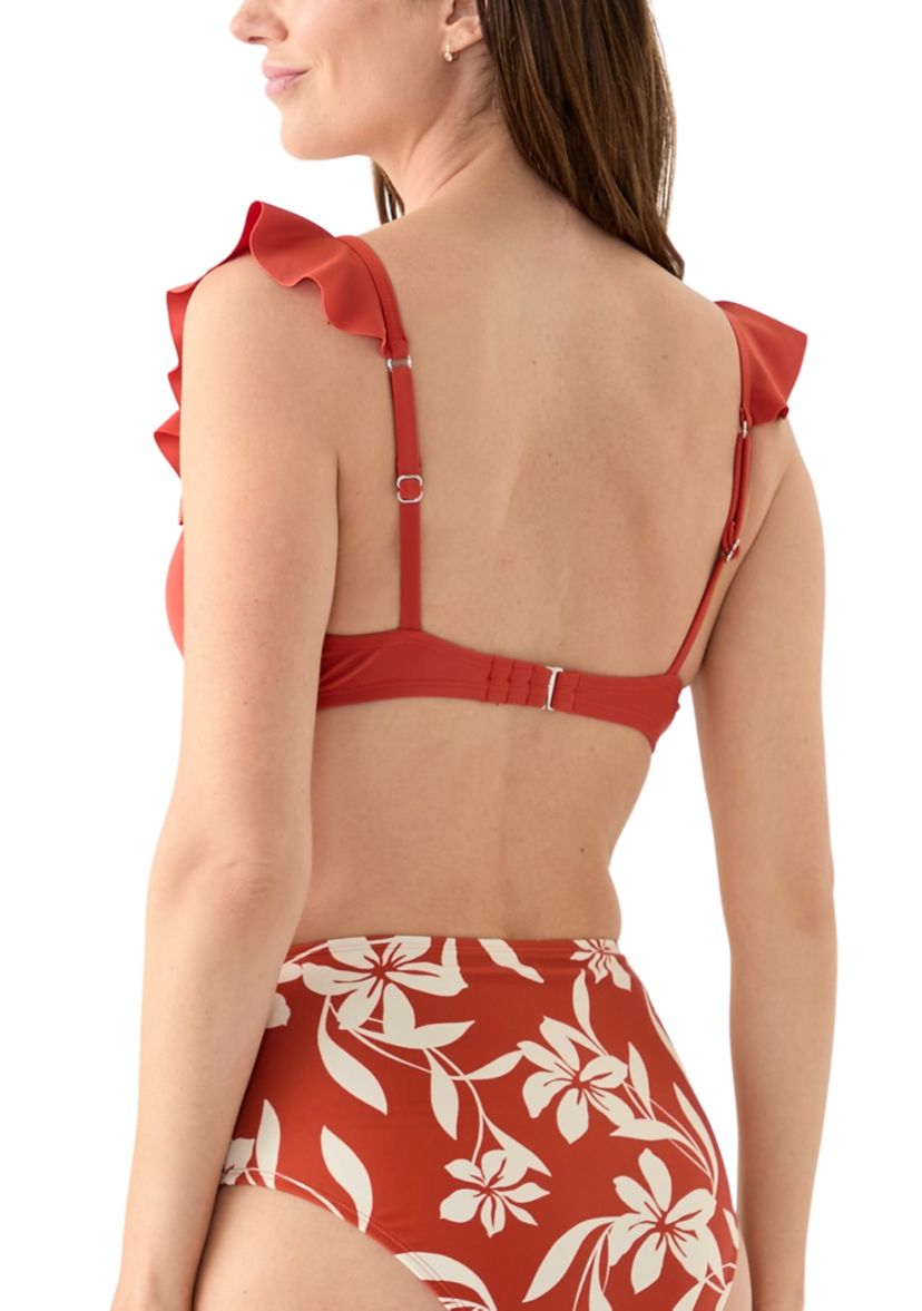 Ruffle Underwire Bikini Swim Top