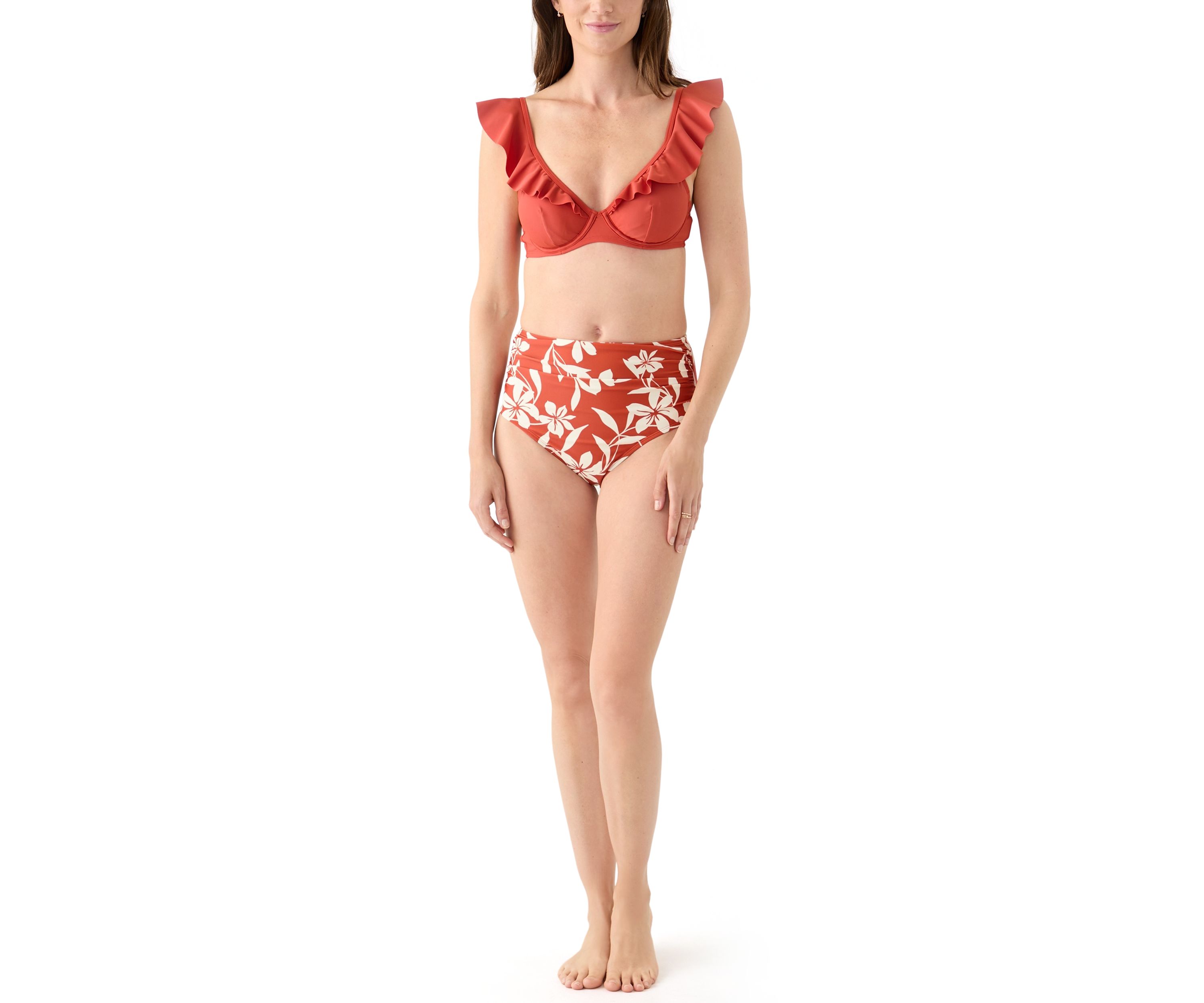 Ruffle Underwire Bikini Swim Top