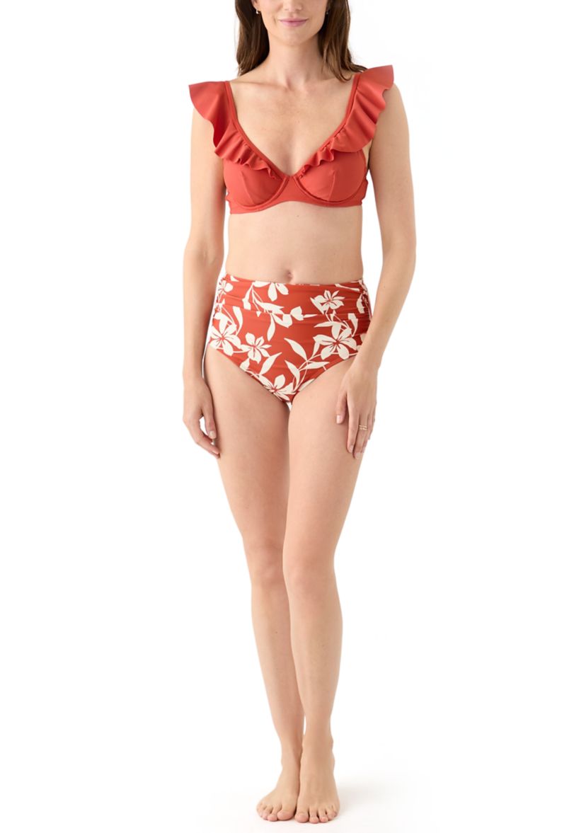 Ruffle Underwire Bikini Swim Top