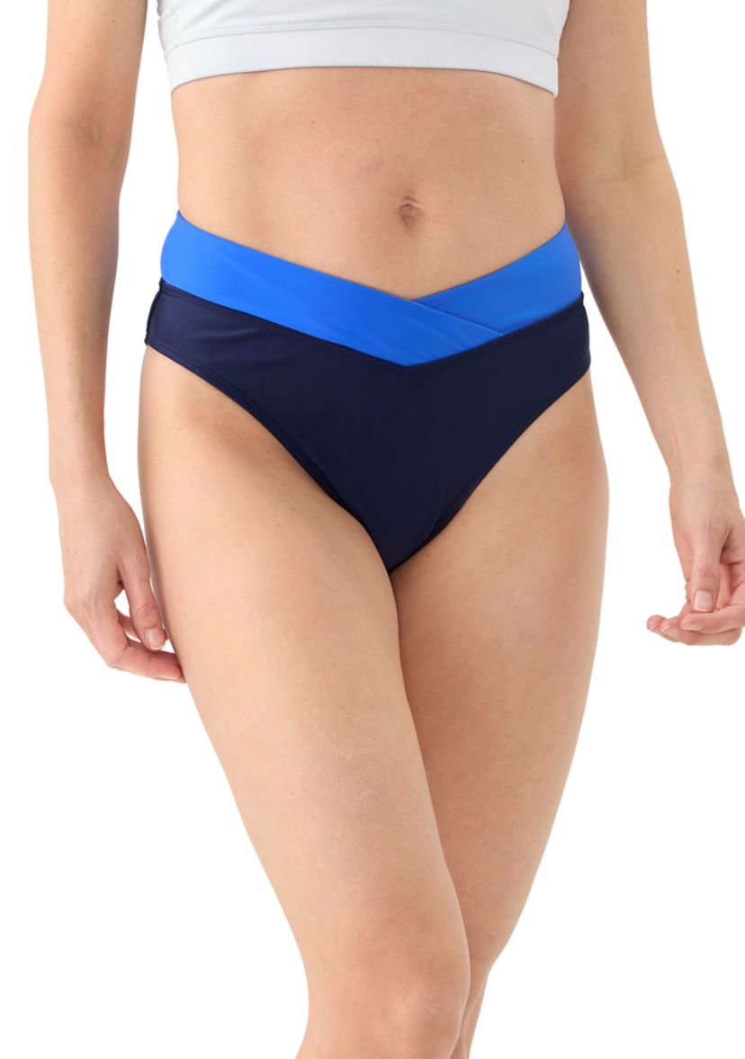 Color Block V-Front High Leg Bikini Bottom 