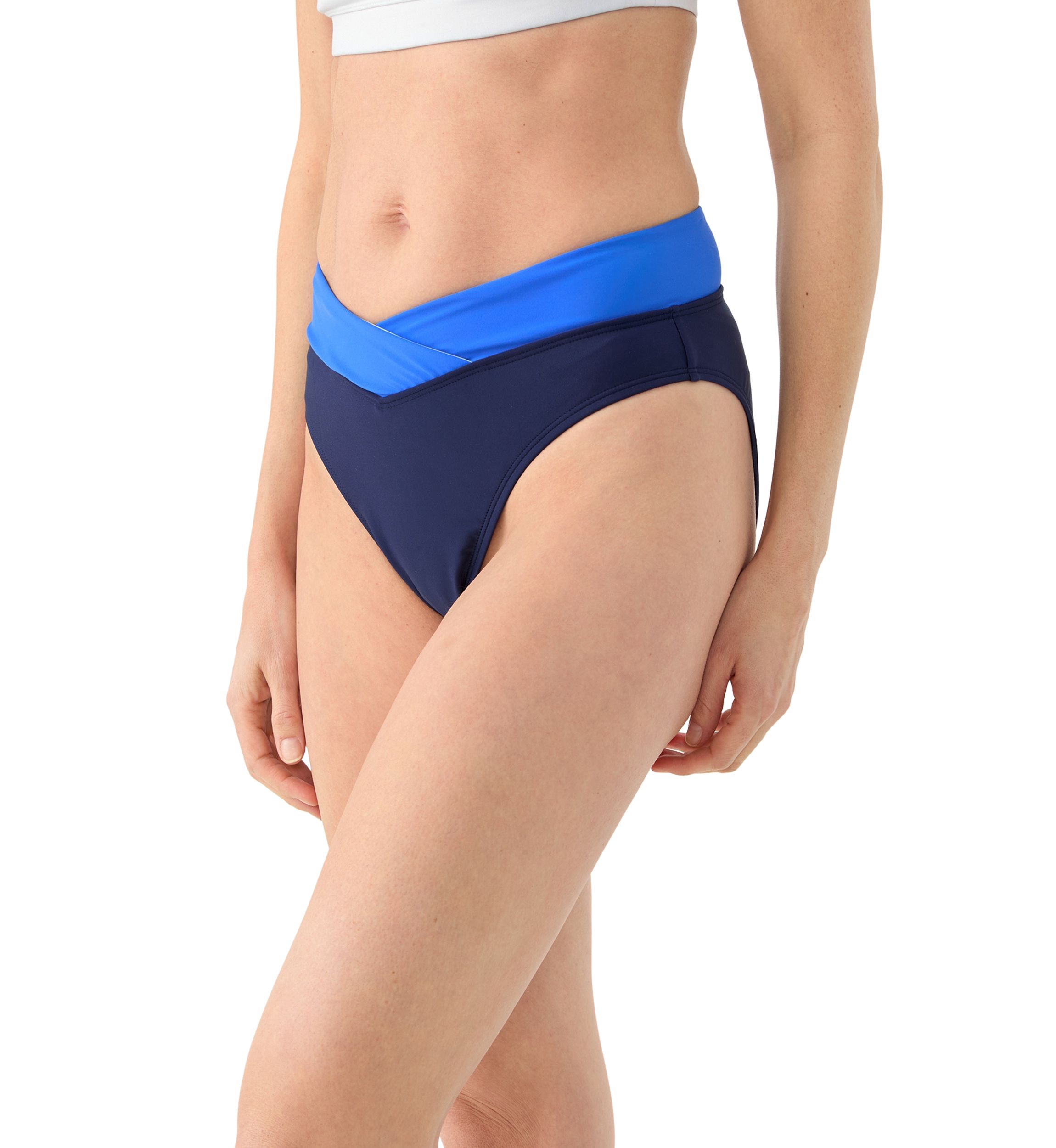 Color Block V-Front High Leg Bikini Bottom 
