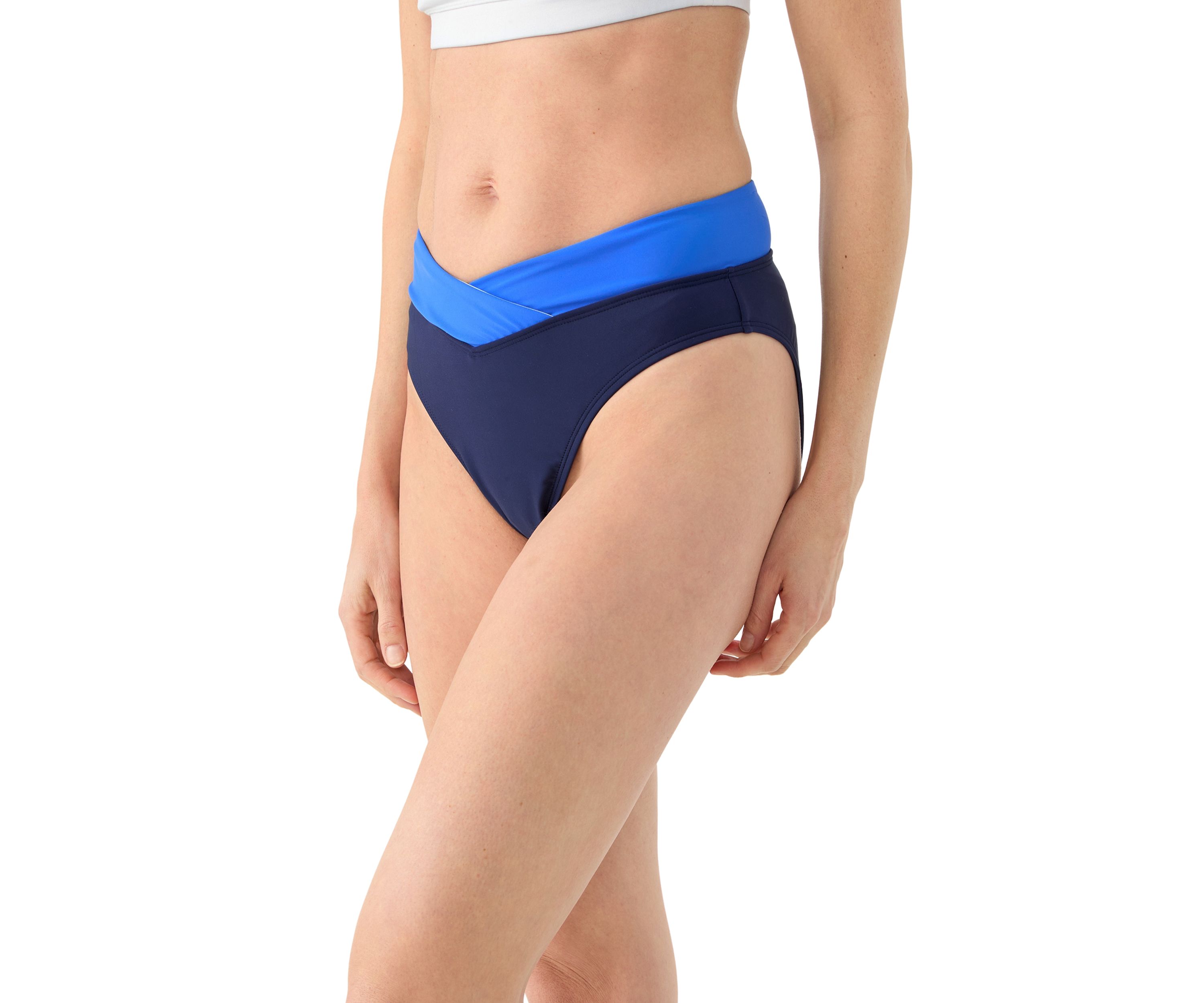 Color Block V-Front High Leg Bikini Bottom 