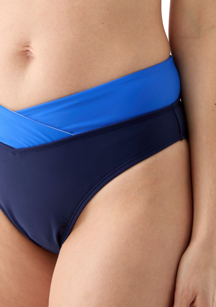 Color Block V-Front High Leg Bikini Bottom 
