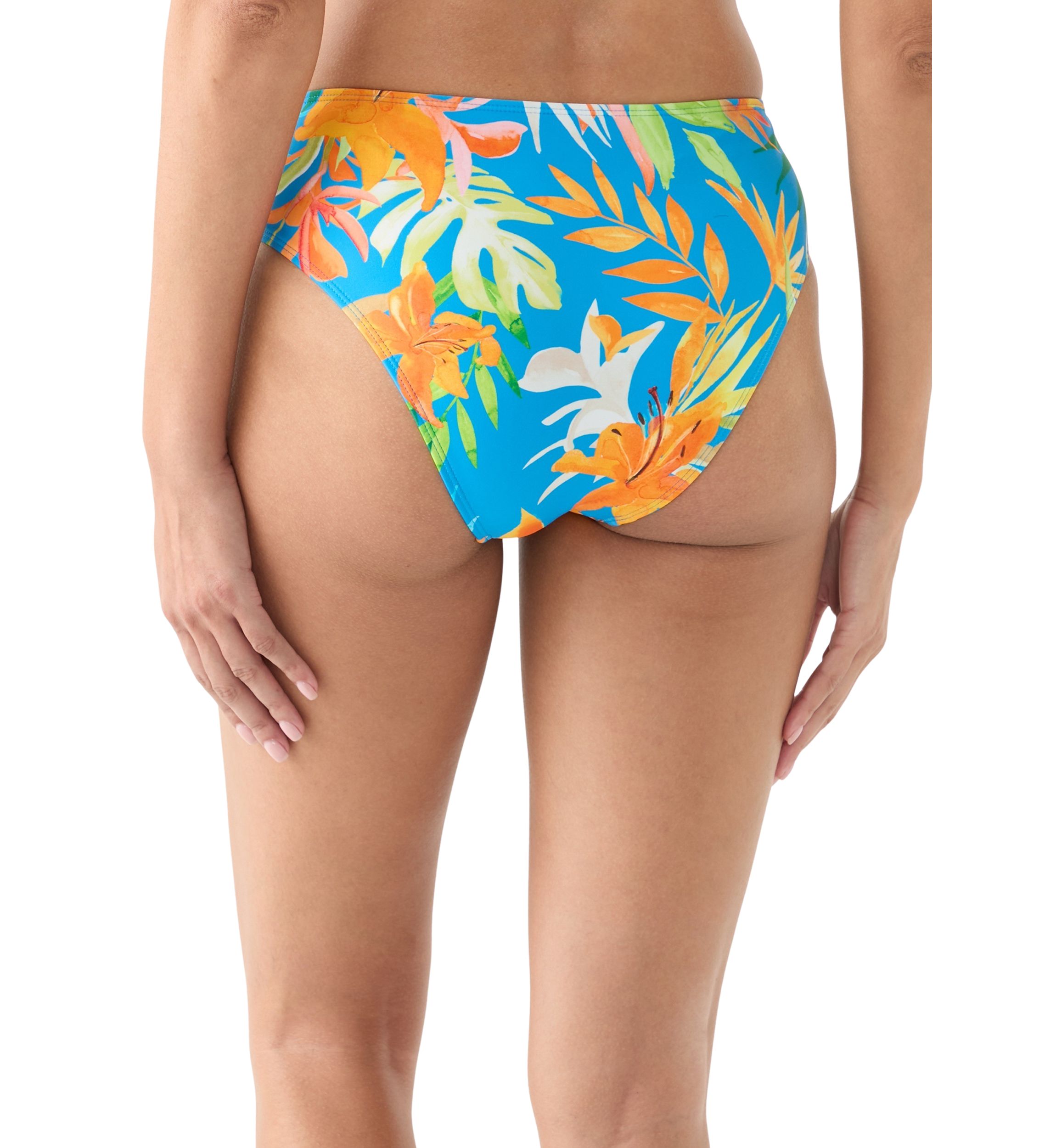Blue Print Tropical Floral Mid Rise Brief 