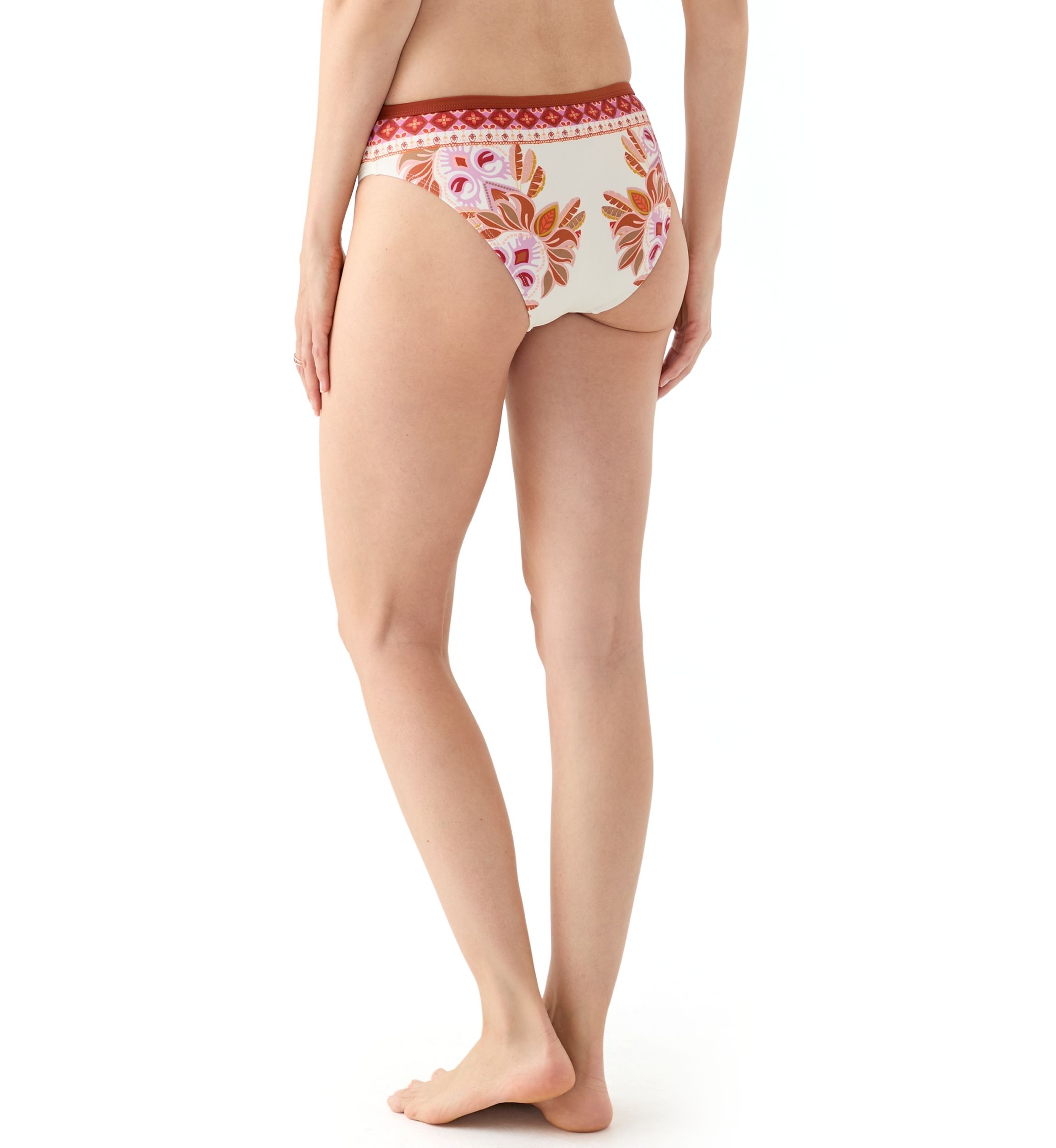 Paisley Print Mid Rise Swim Brief 