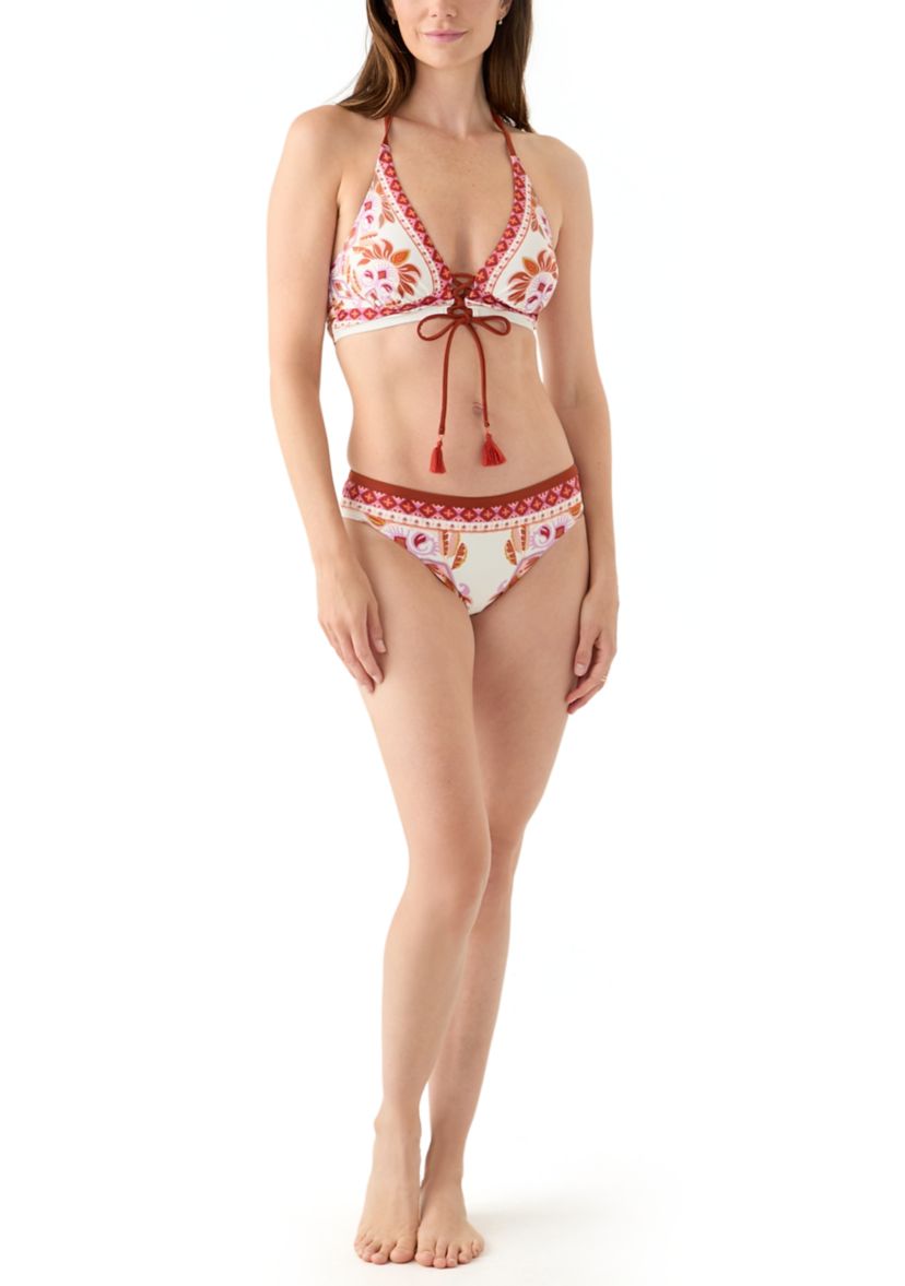 Paisley Print Mid Rise Swim Brief 