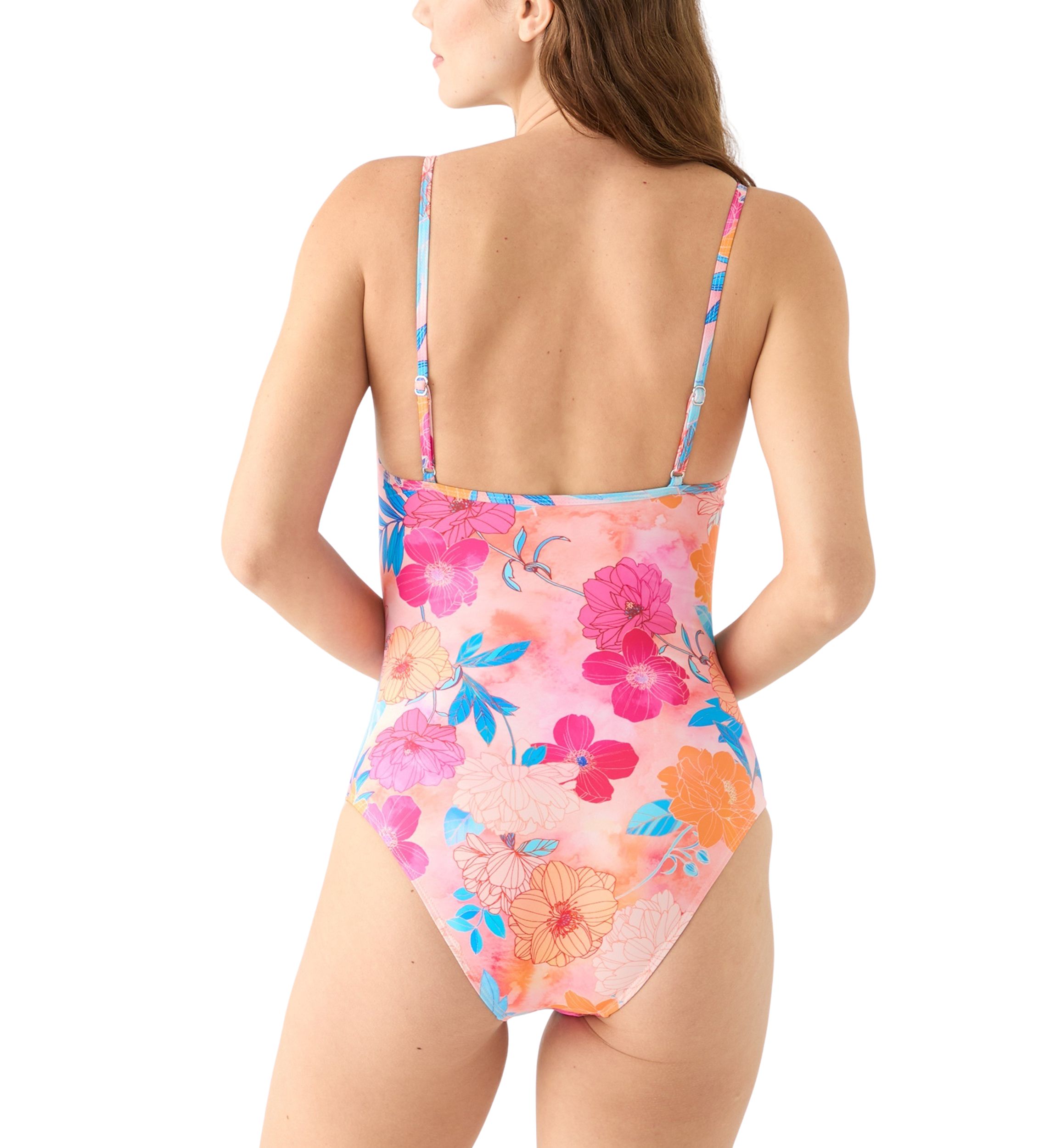 Floral Wrap Front Shirred Mio Swimsuit