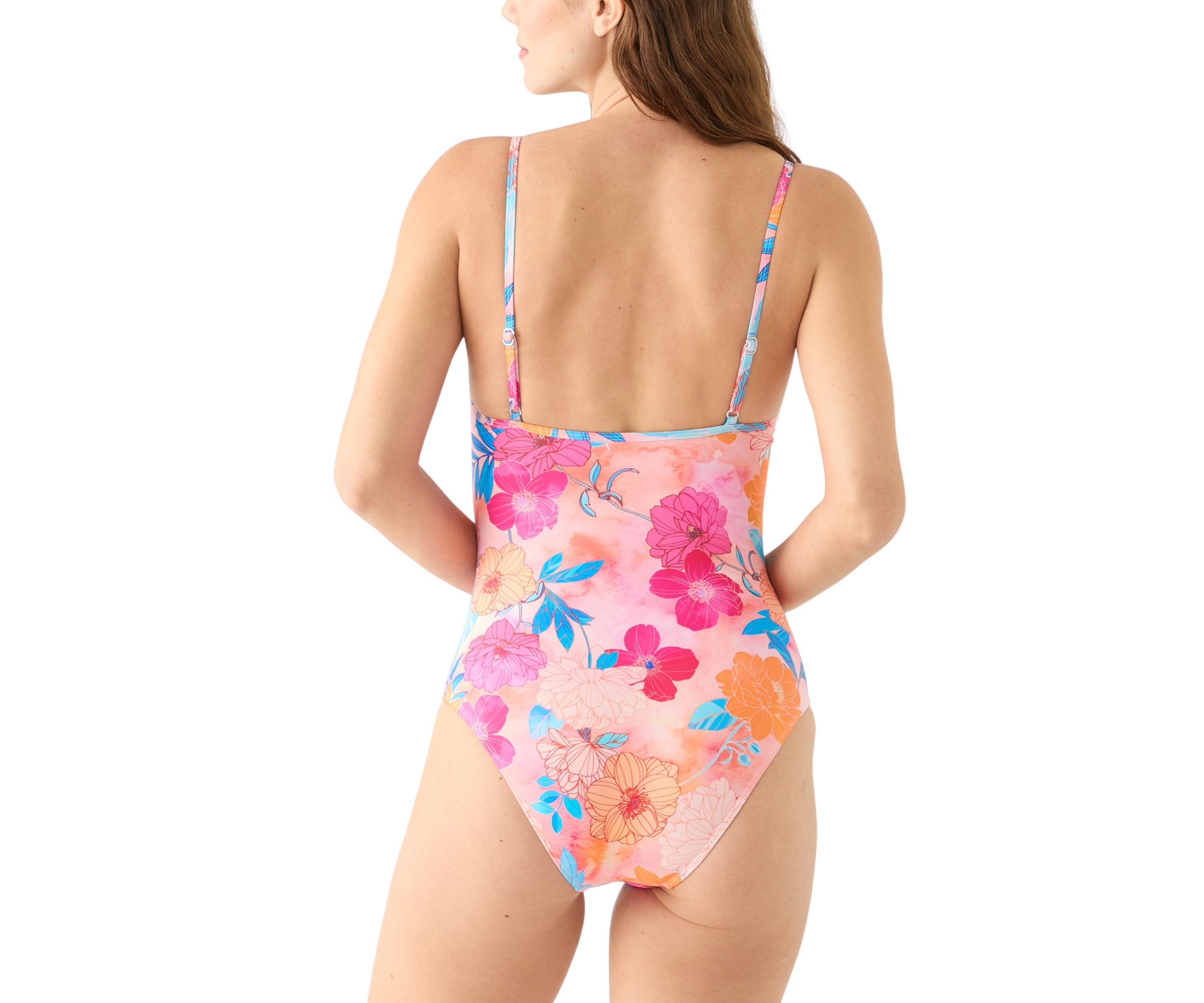 Floral Wrap Front Shirred Mio Swimsuit