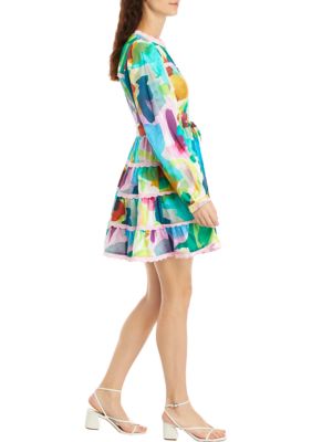 Women's Abstract Garden Print Dress