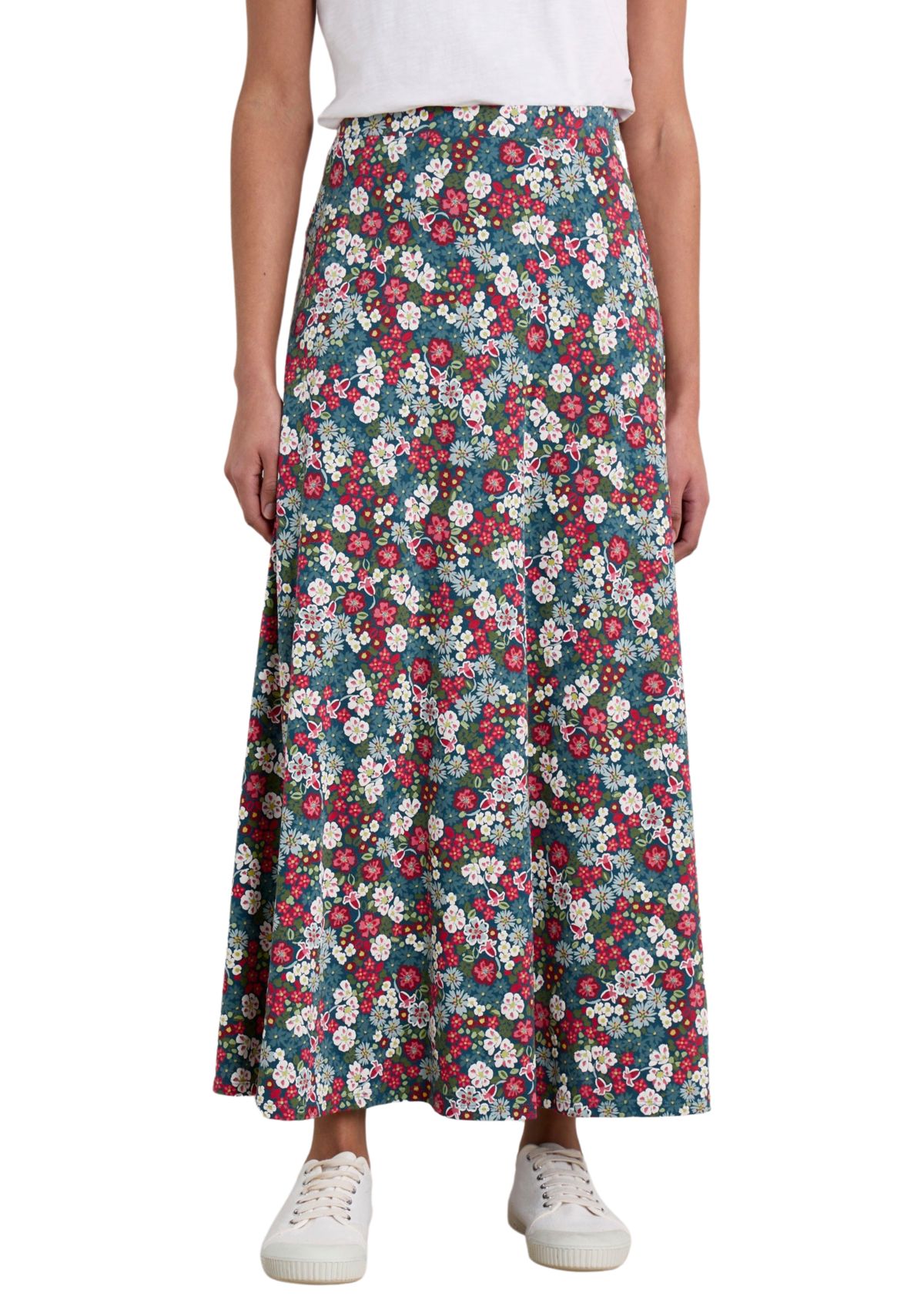 Plus Size Rose Jersey Skirt