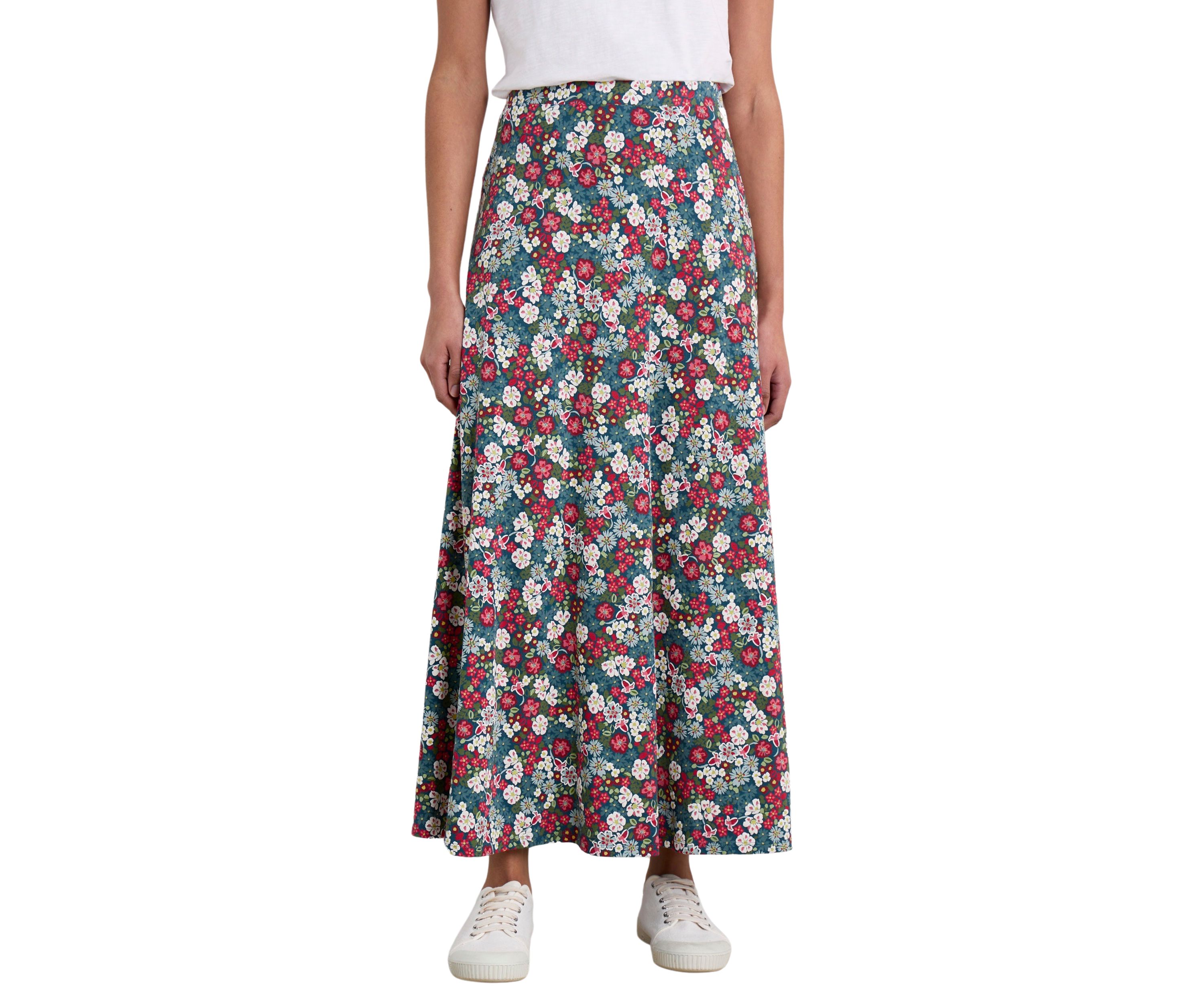 Plus Size Rose Jersey Skirt