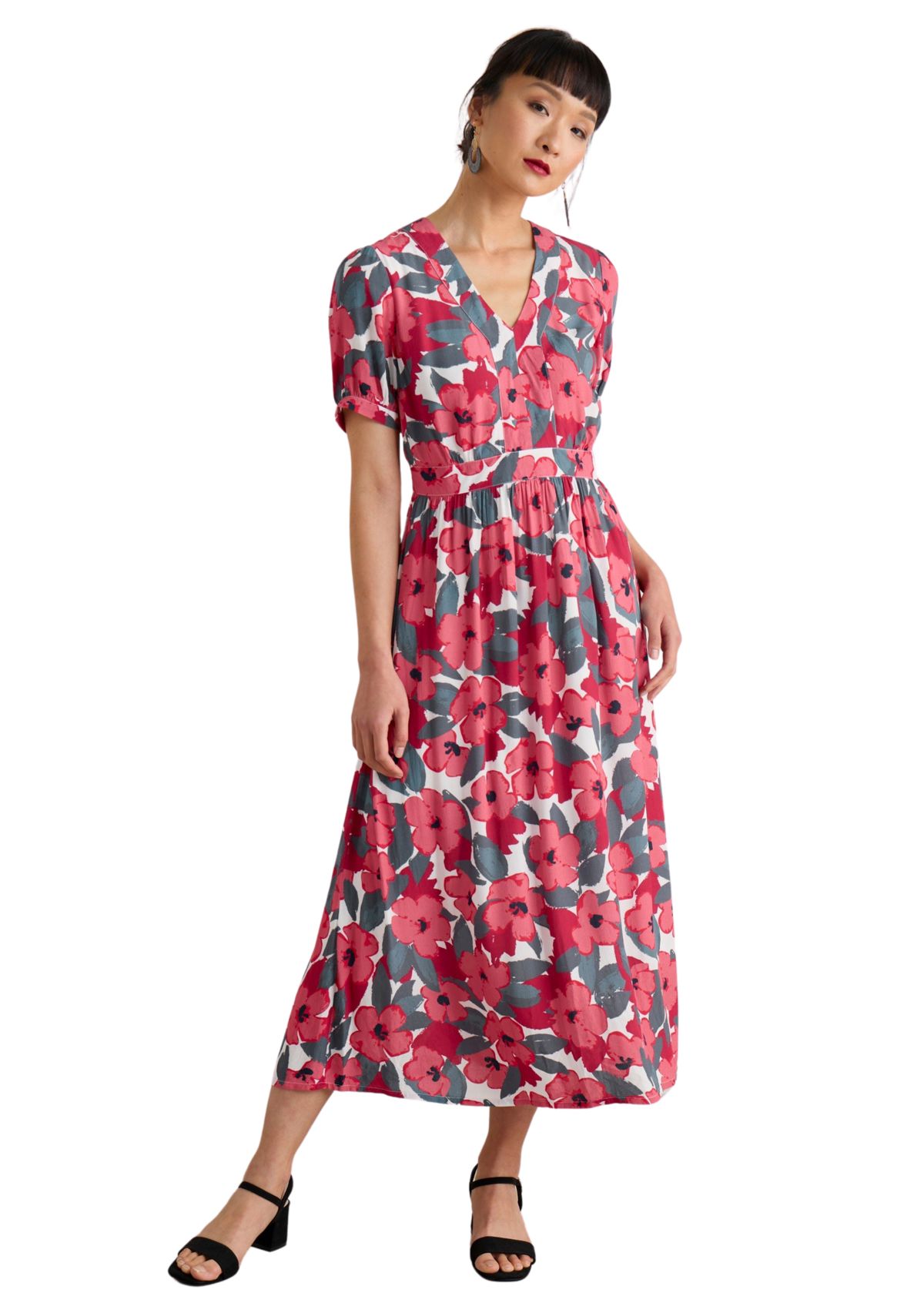 Womens Birch Leaf Printed Dress
