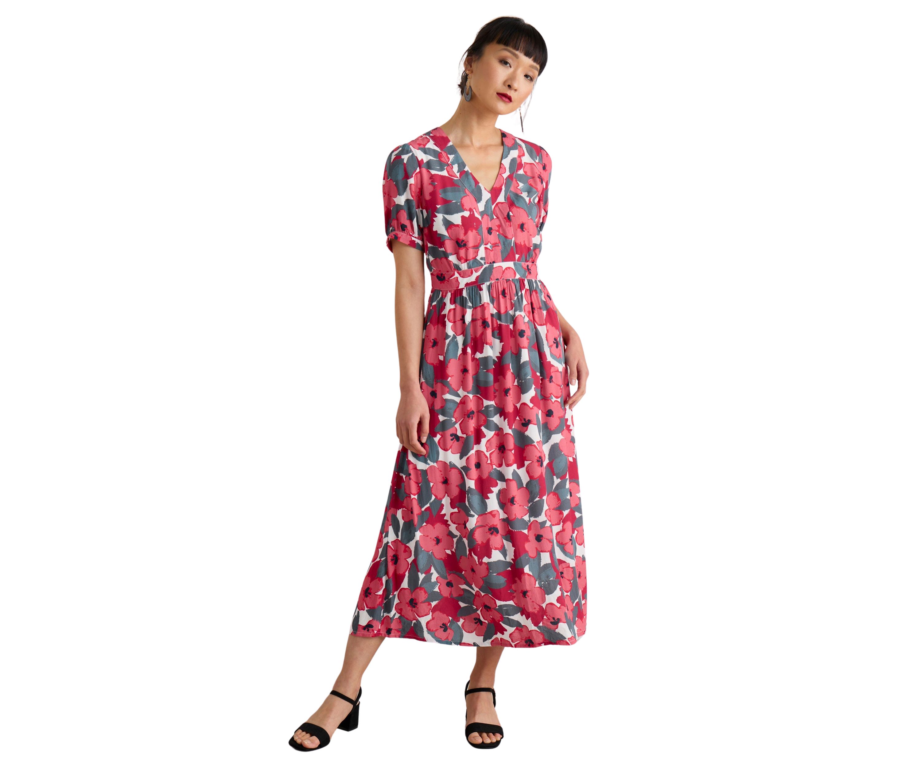 Womens Birch Leaf Printed Dress