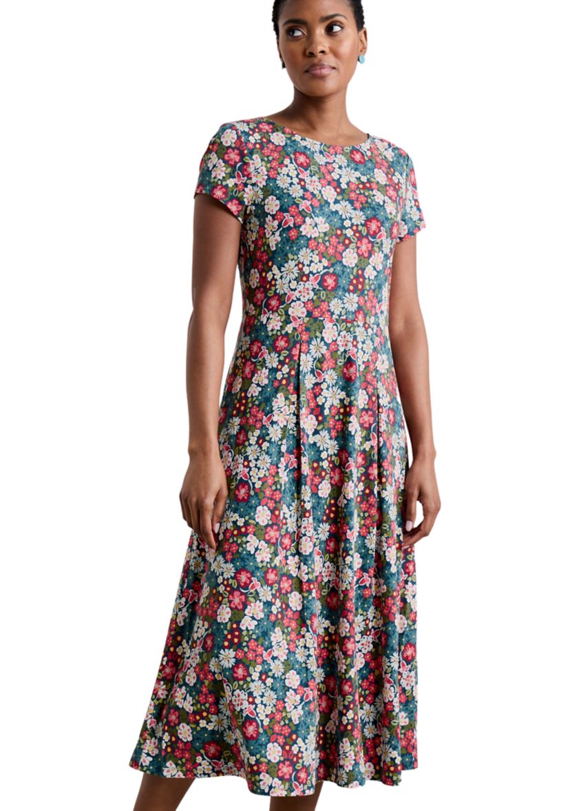 Womens Wild Bouquet Printed Dress