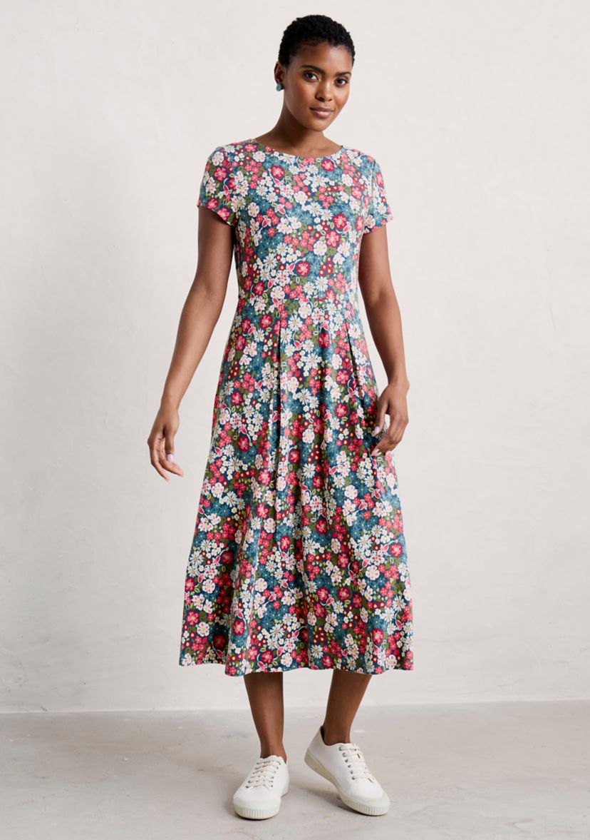 Womens Wild Bouquet Printed Dress